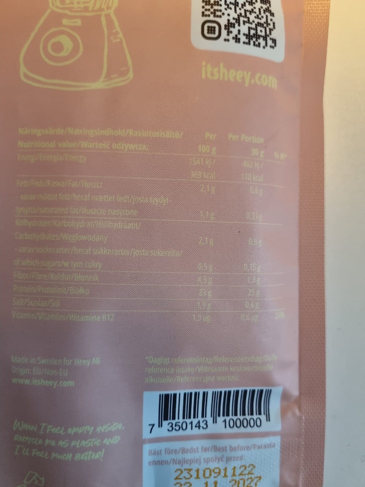 Heey! Plant Protein packshot