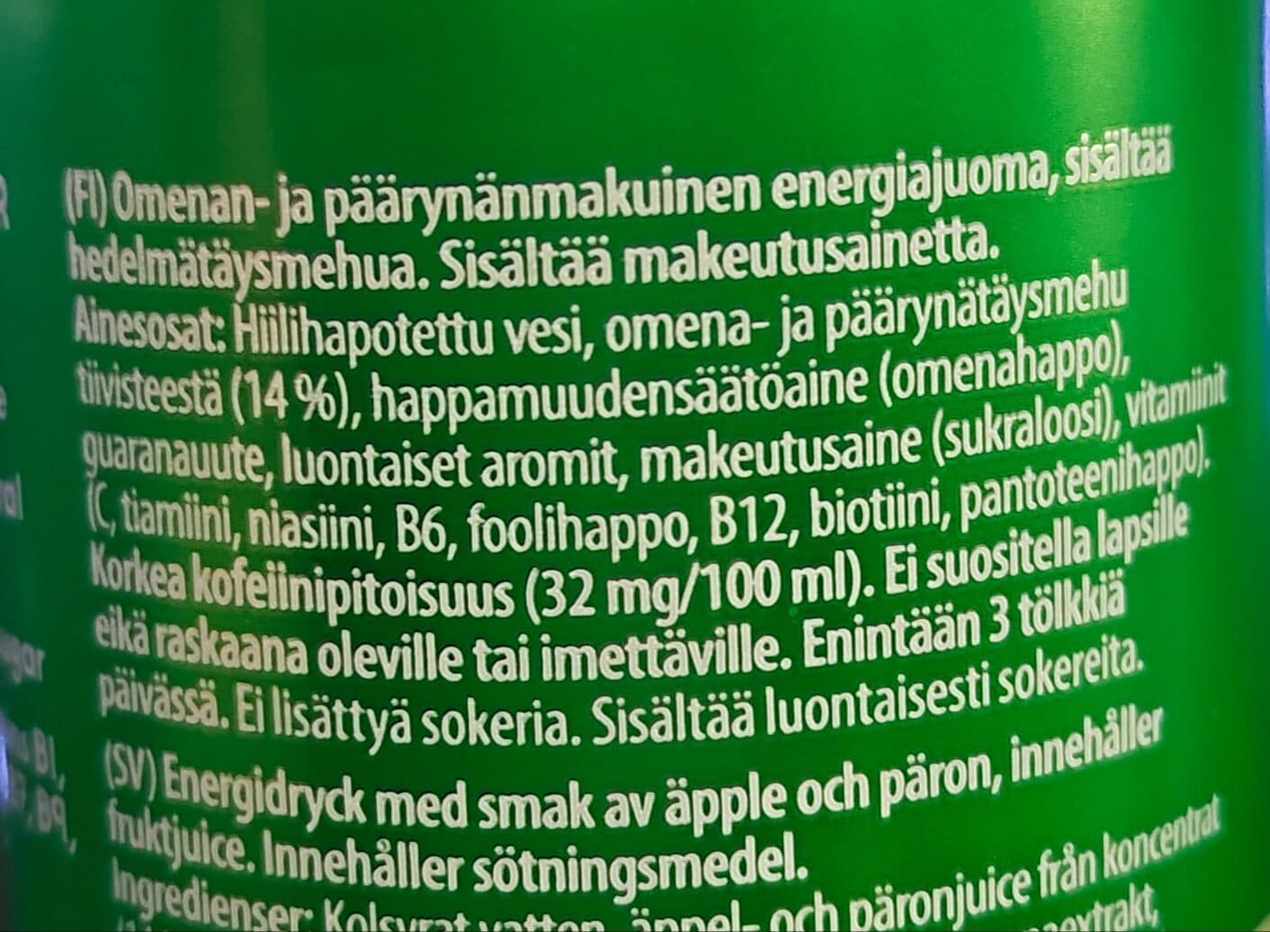 Froosh Apple & Pear energy drink packshot