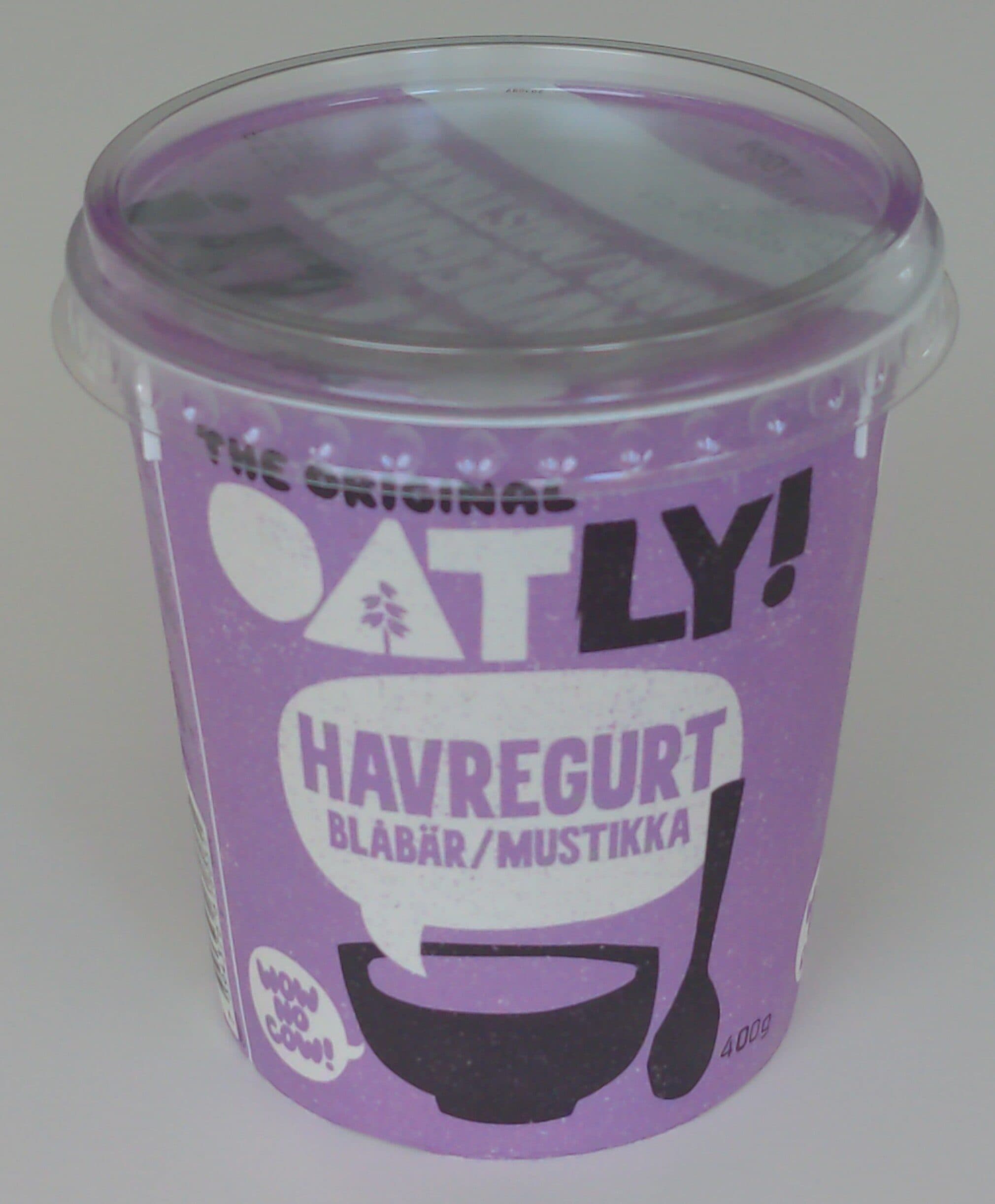 Oatly Cremet havre m. blåbær 3,5% fedt packshot