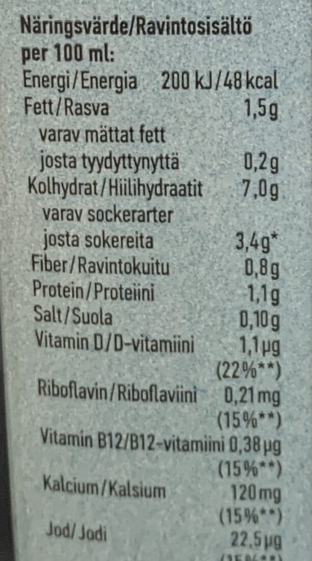 Oatly The Original kaurajuoma kevyt 1.5% packshot