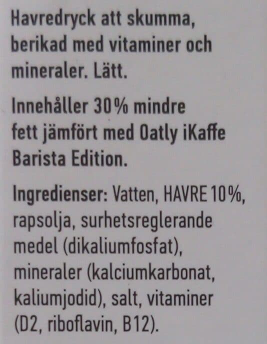 Oatly iKaffe light packshot