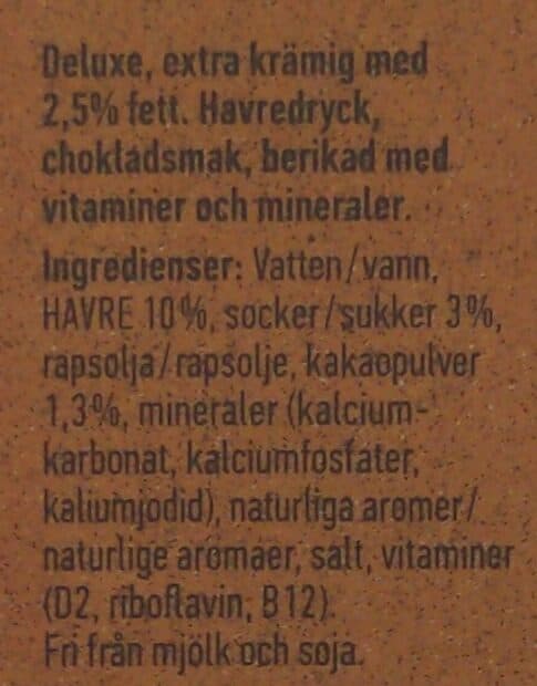 Oatly Havredryck choklad packshot