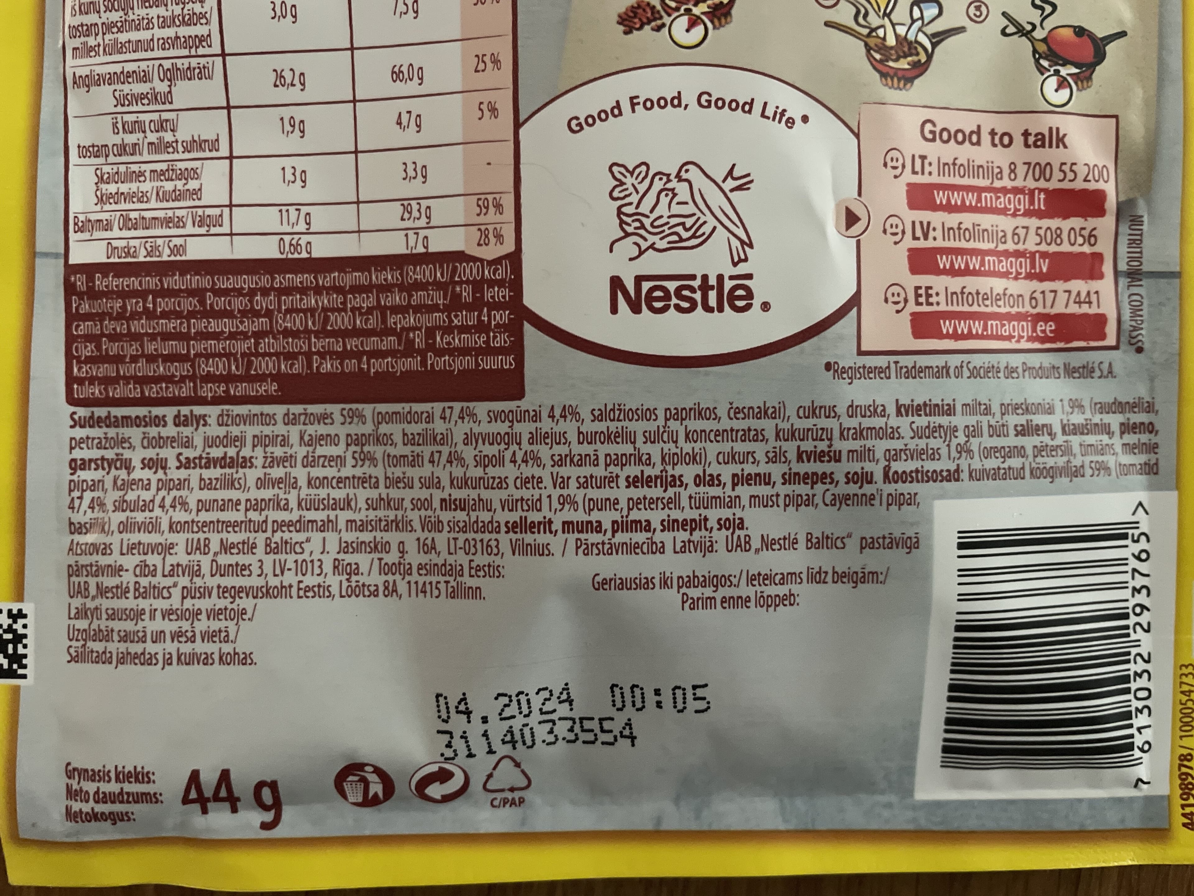 Maggi spaghetti bolognese packshot