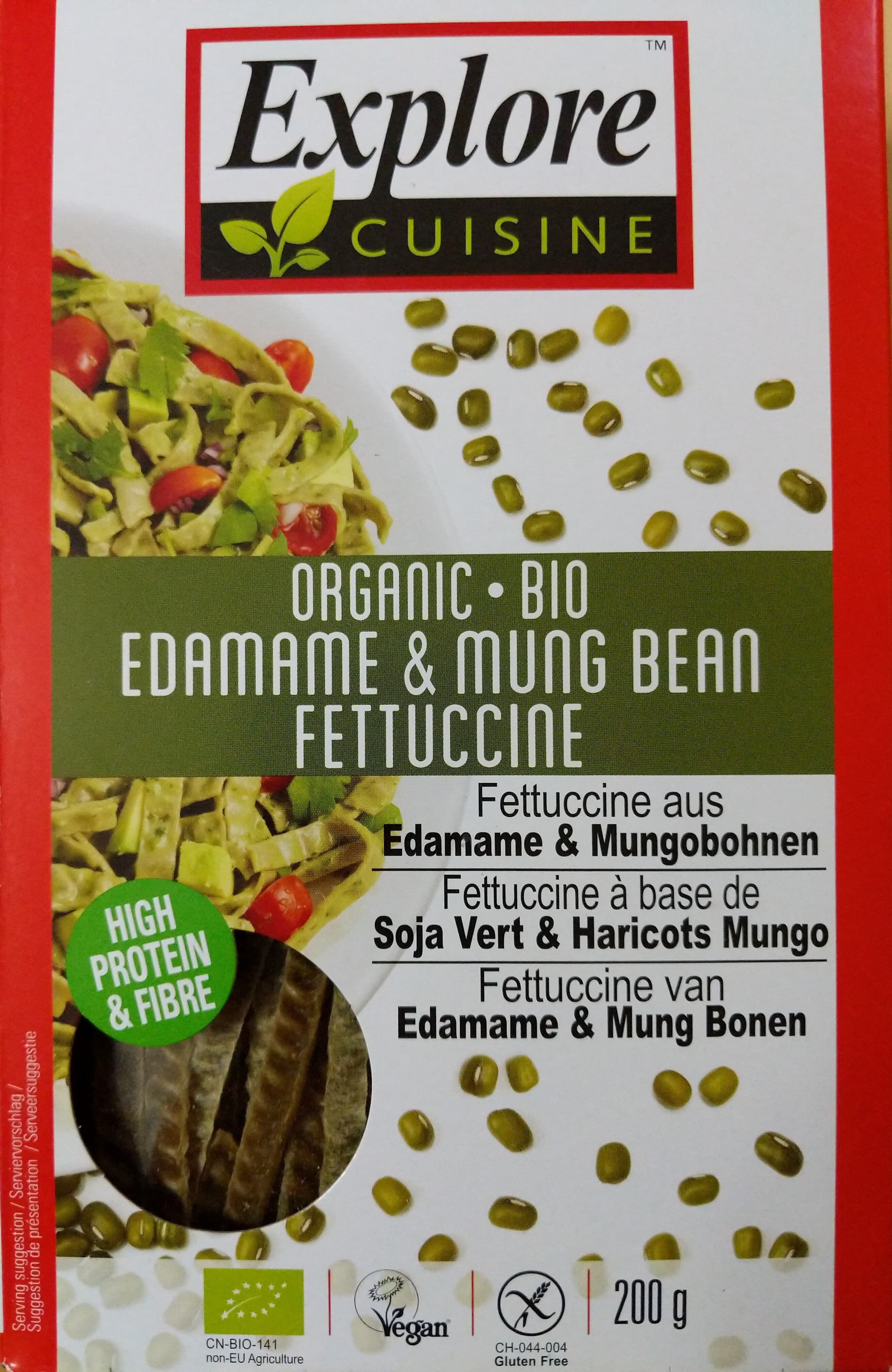 EXPLORE CUISINE Explore Oranic Bio Edamame & Mung Bean Fettuccine packshot