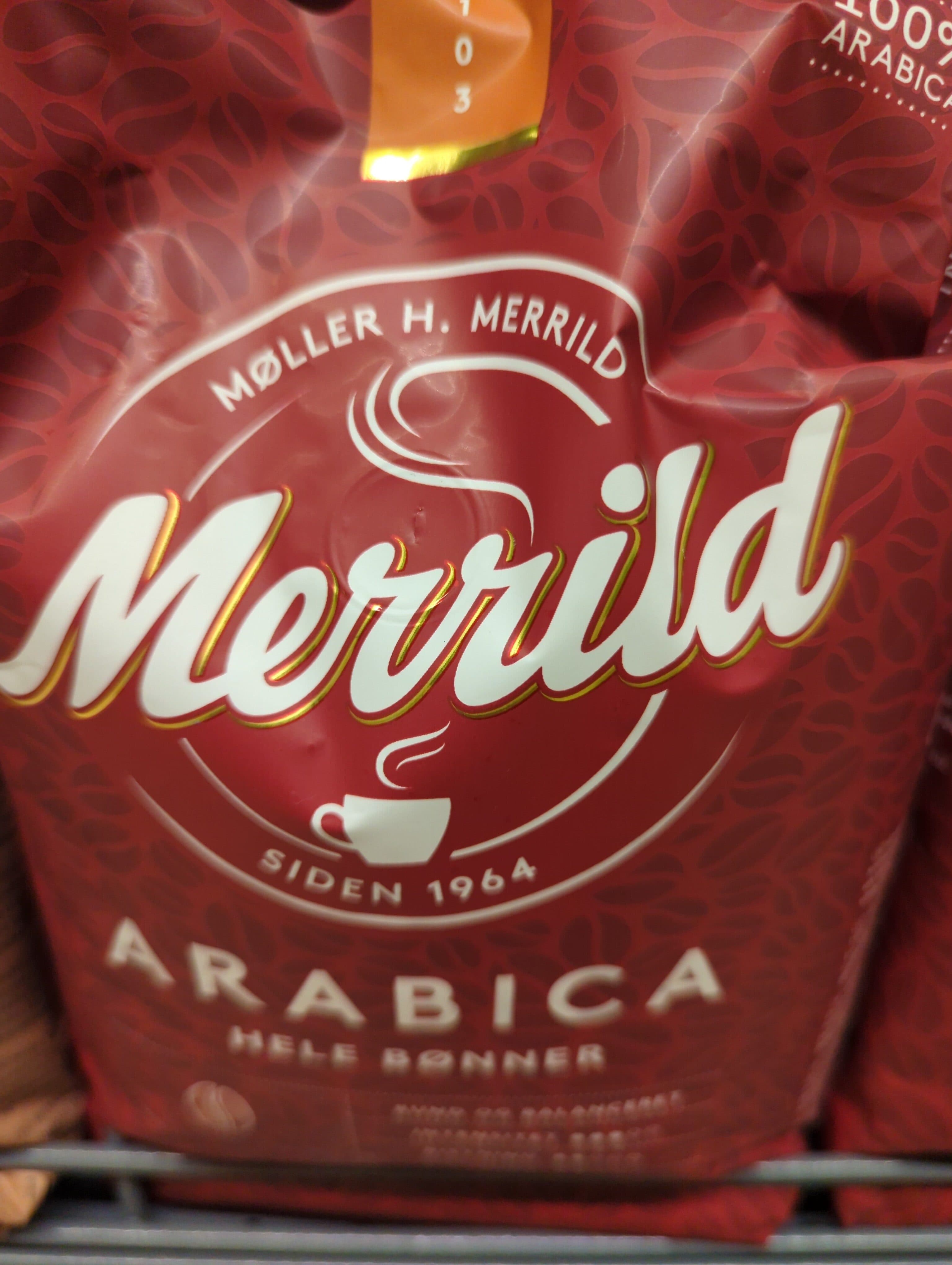 merrild arabica pupelės packshot
