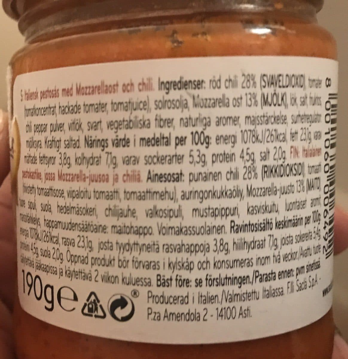 Saclà Pesto packshot