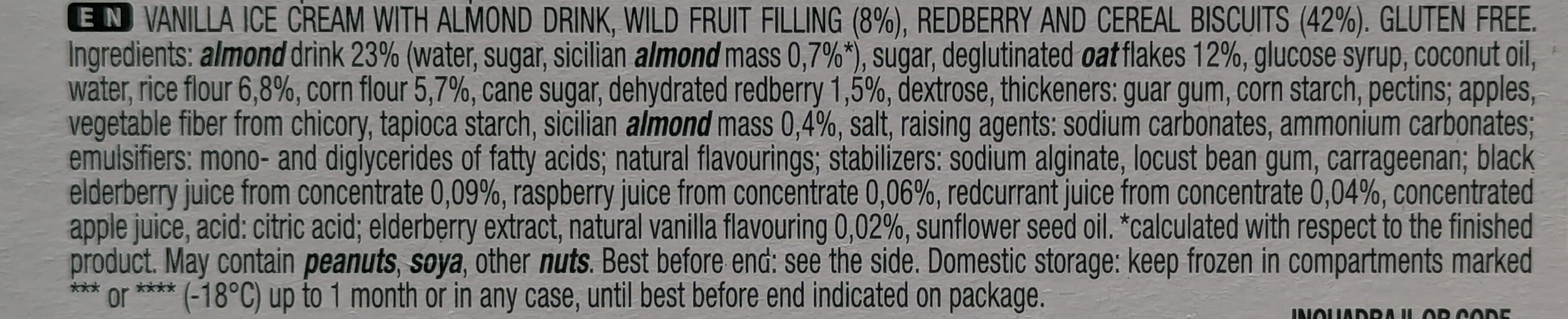 Amando Amando biscotto gelato con frutti di bosco packshot