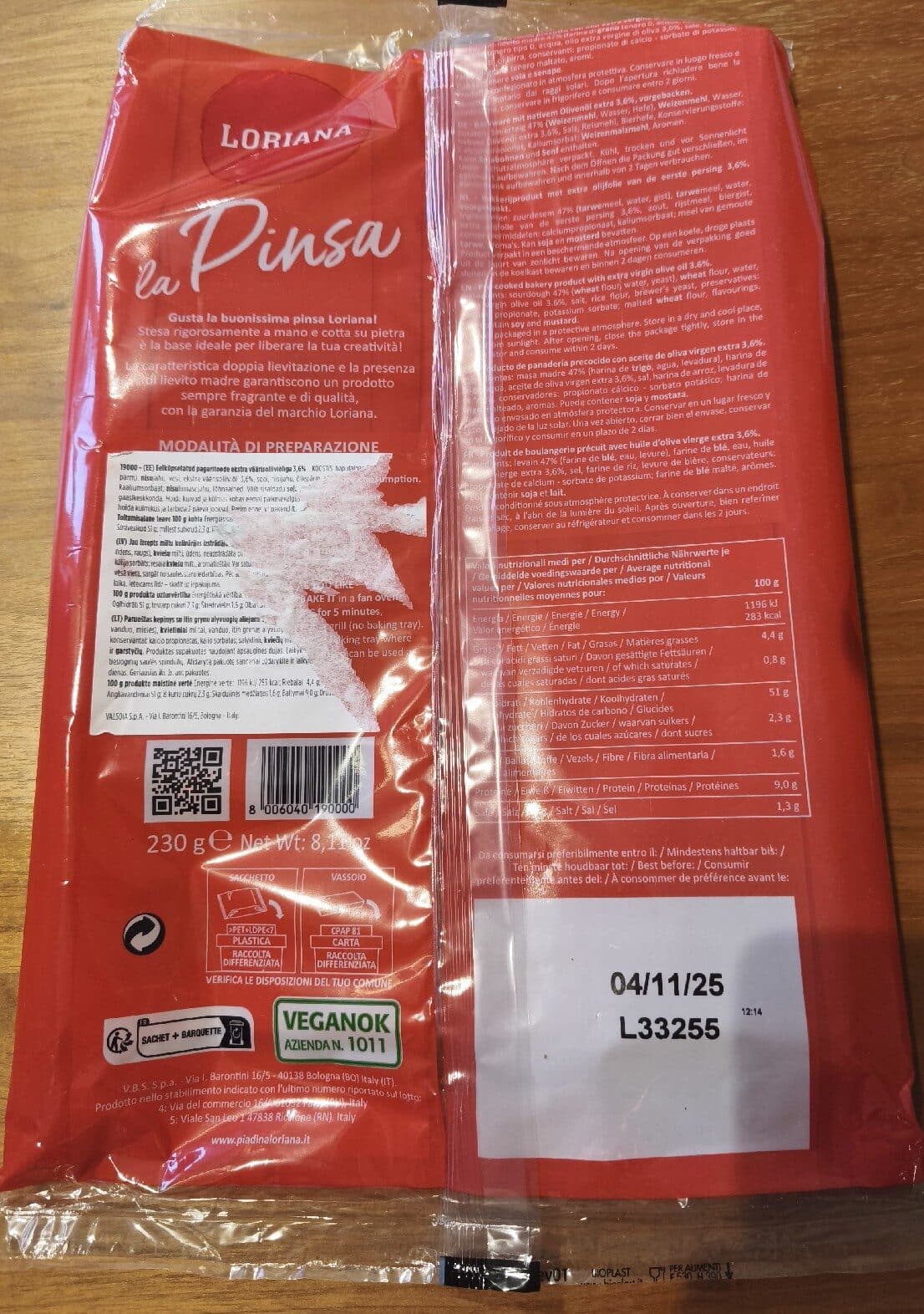 Loriana Pinsa packshot