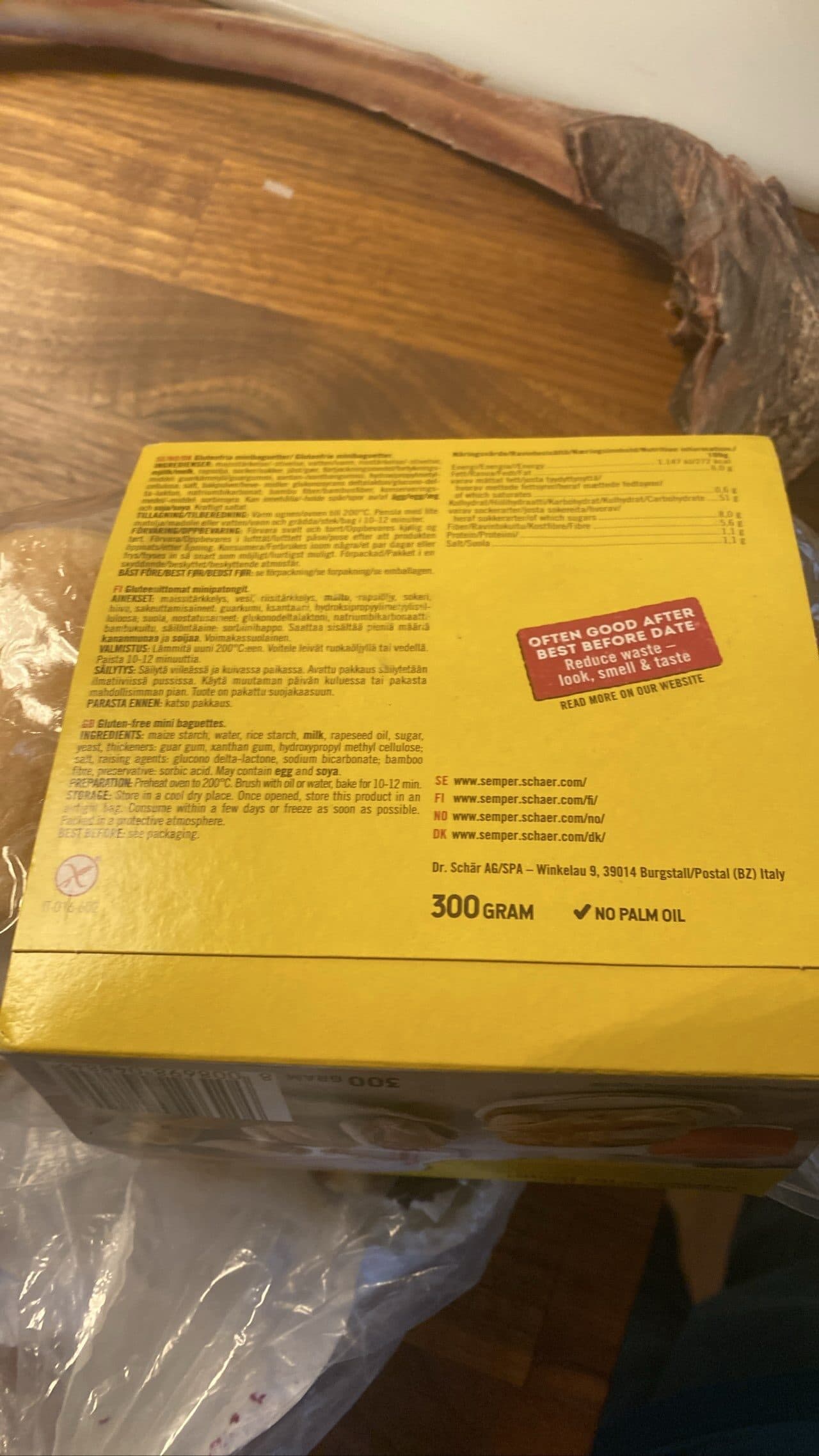 Schär Minibaguetter packshot