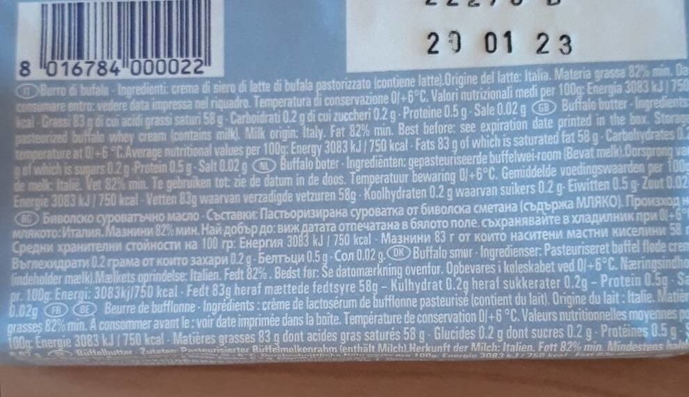 Fattorie Garofalo Burro di bufala packshot
