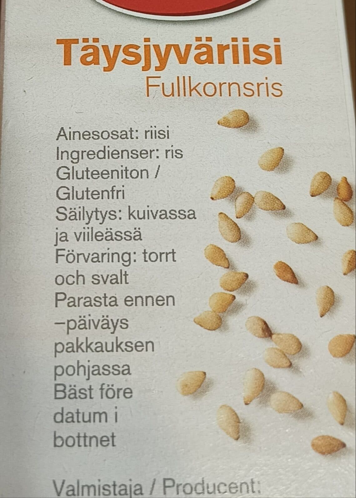 Risella Täysjyväriisi packshot