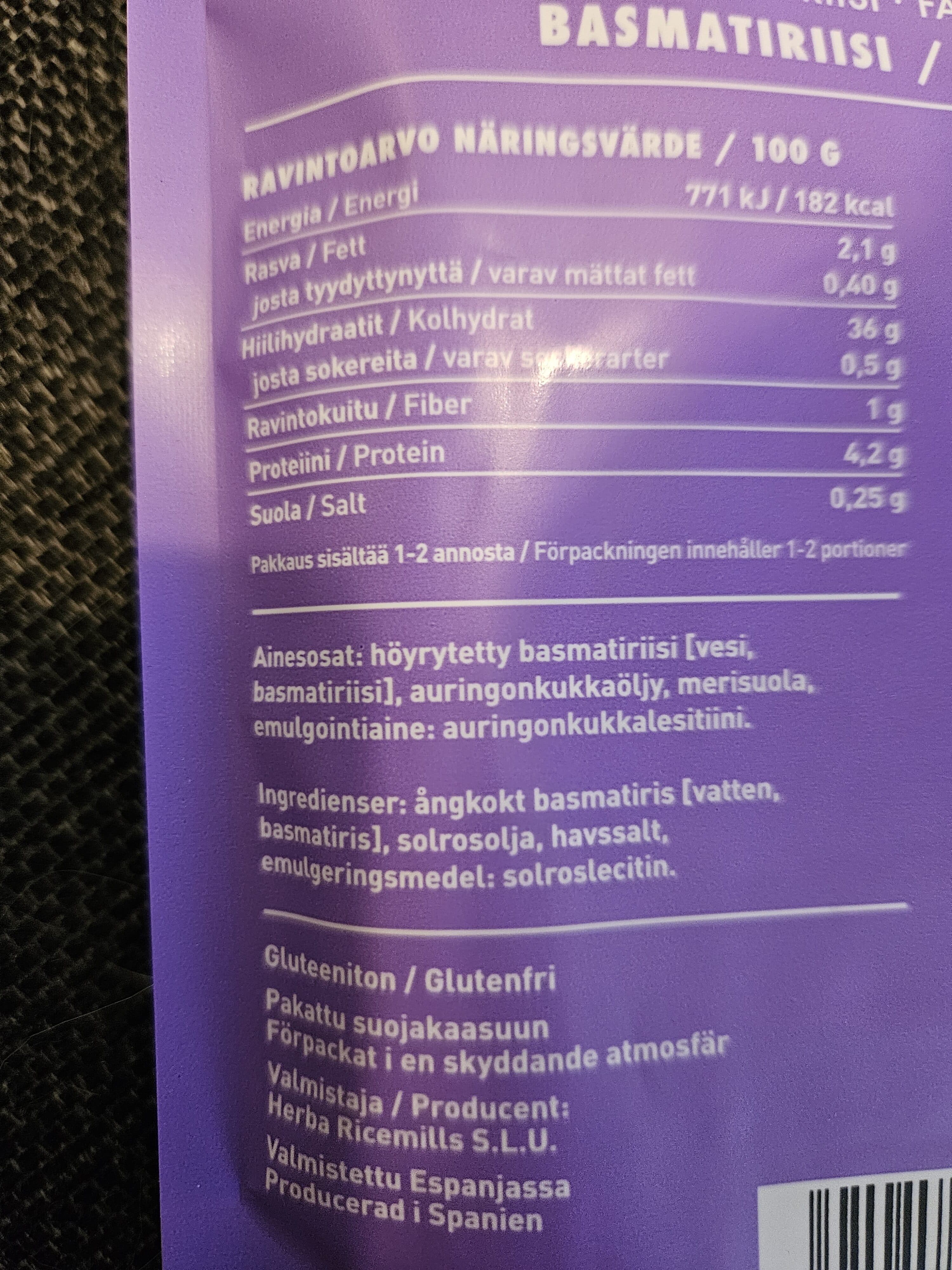 Risella Basmatiriisi packshot