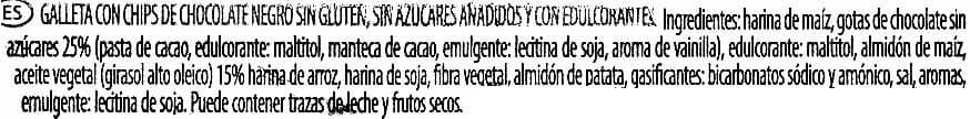 Galletas Gullon Galletas Chip Choco Sin Gluten Sin Azúcares Añadidos packshot