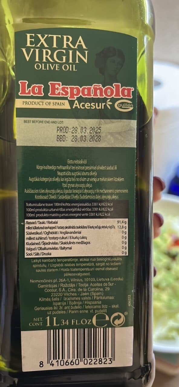 La Española Extra Virgin Olive Oil packshot