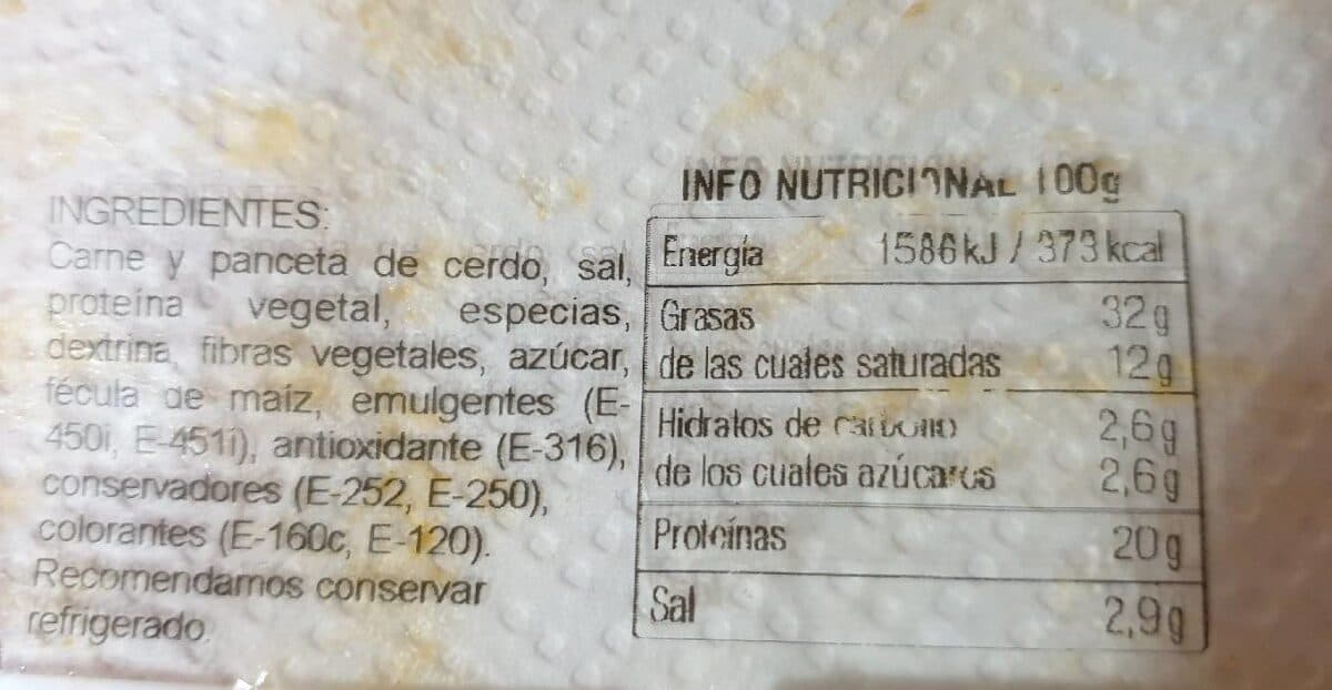 palcarsa Chorizo Extra packshot