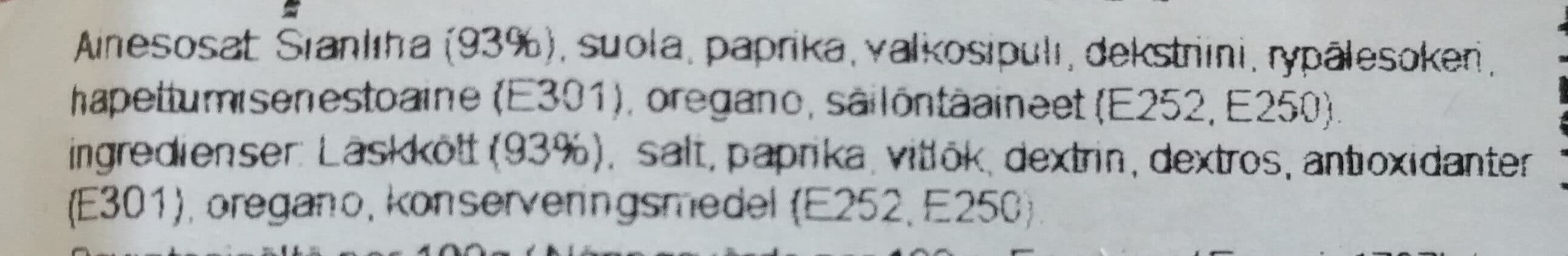 Palcarsa Taquitos de chorizo packshot