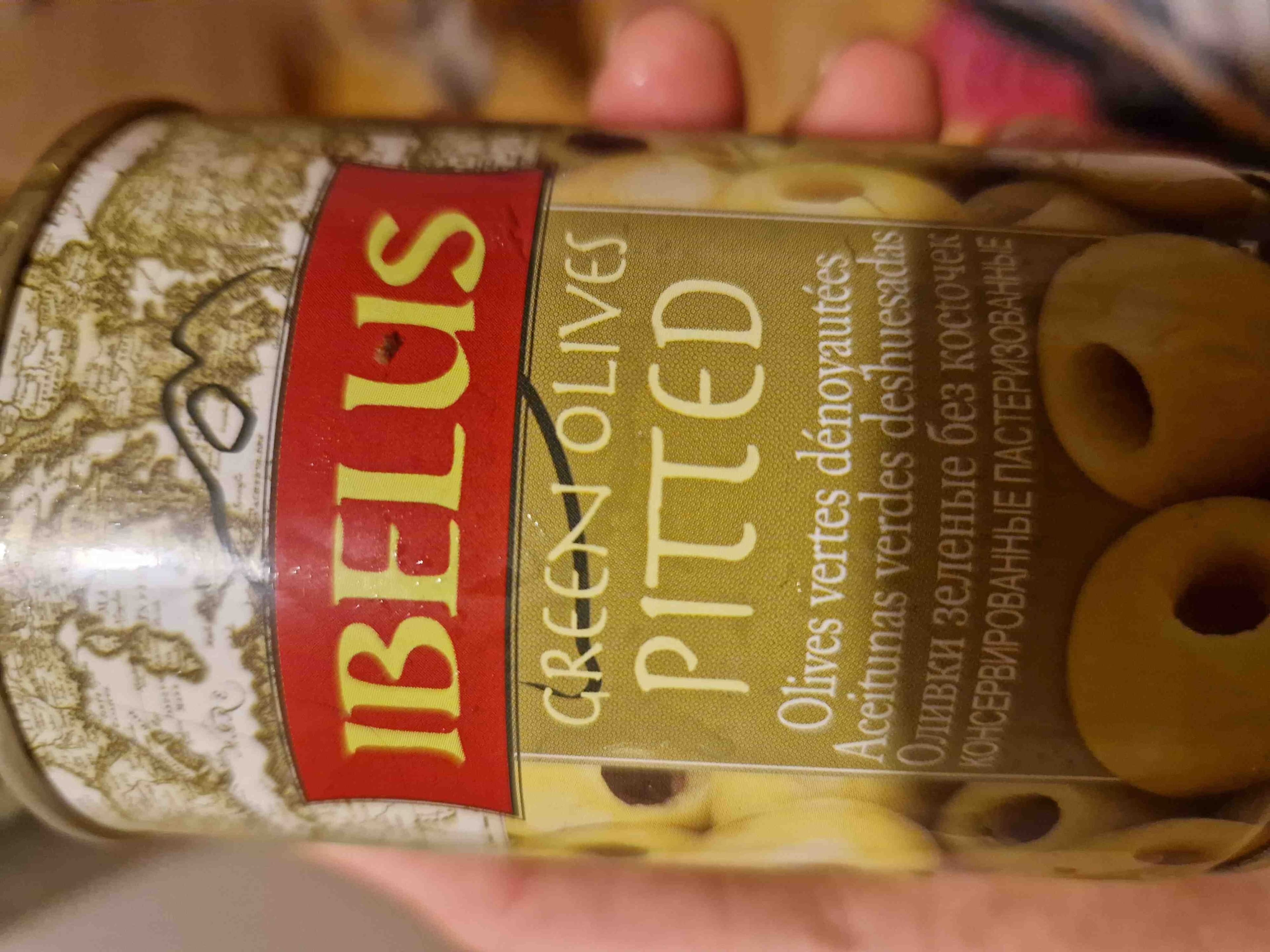 Ibelus Green olives pitted packshot