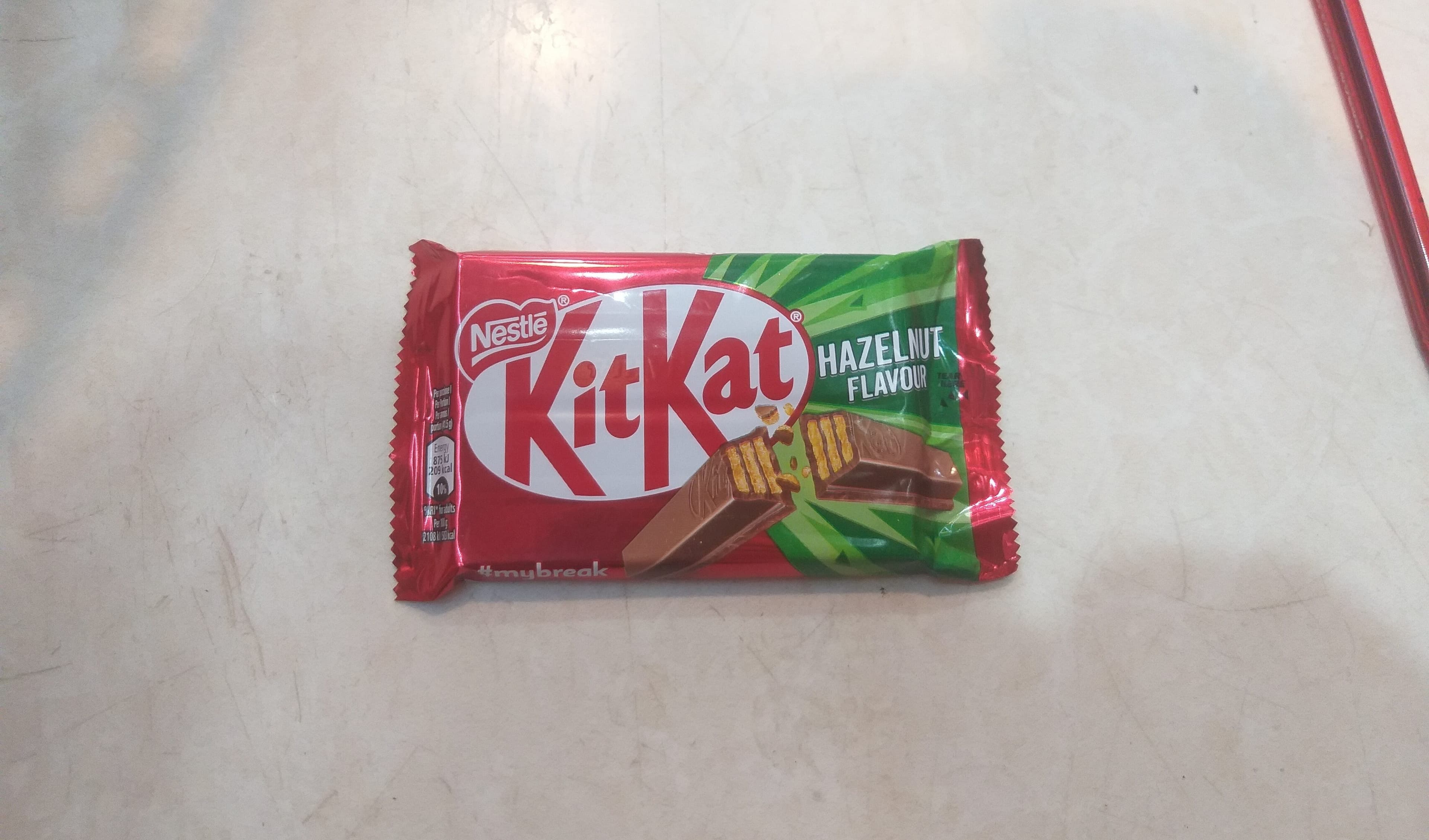 Nestle KitKat Hazelnut flavor packshot