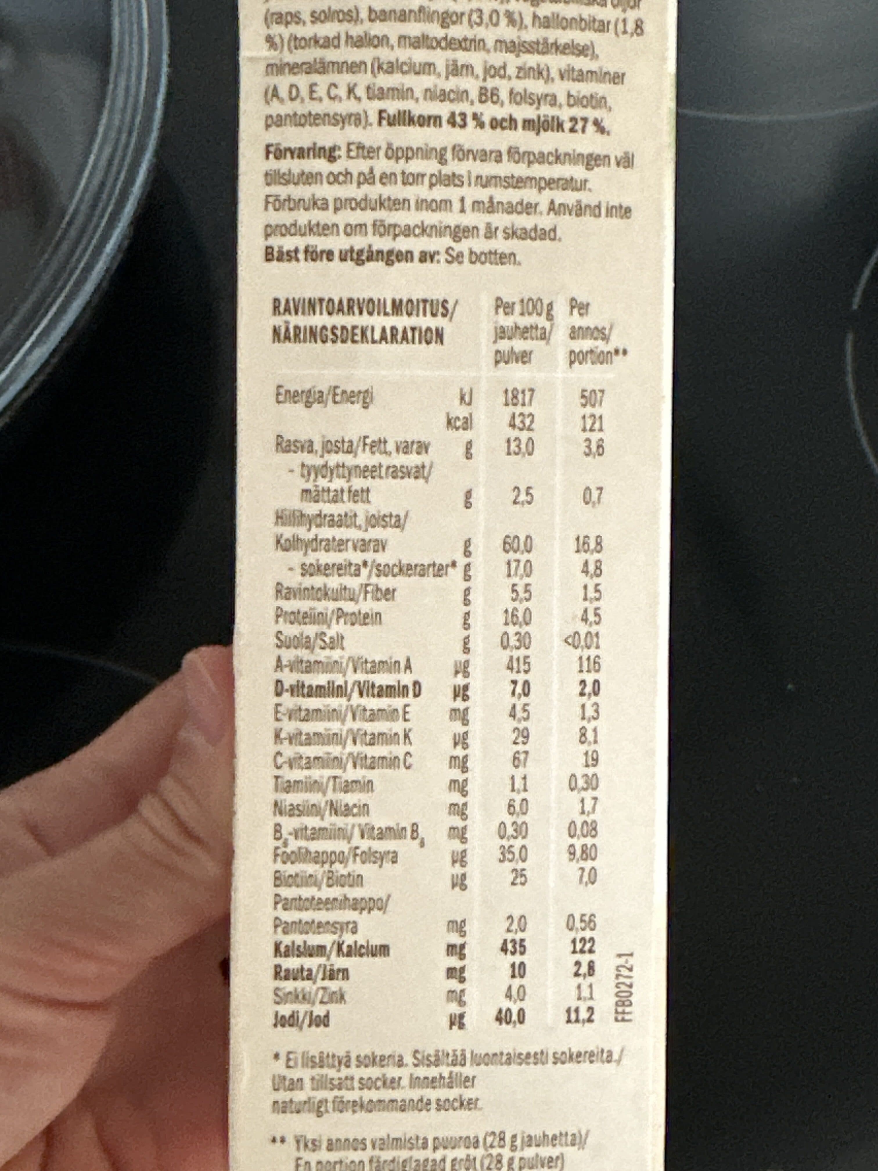 Vadelmainen täysjyväpuuro P packshot