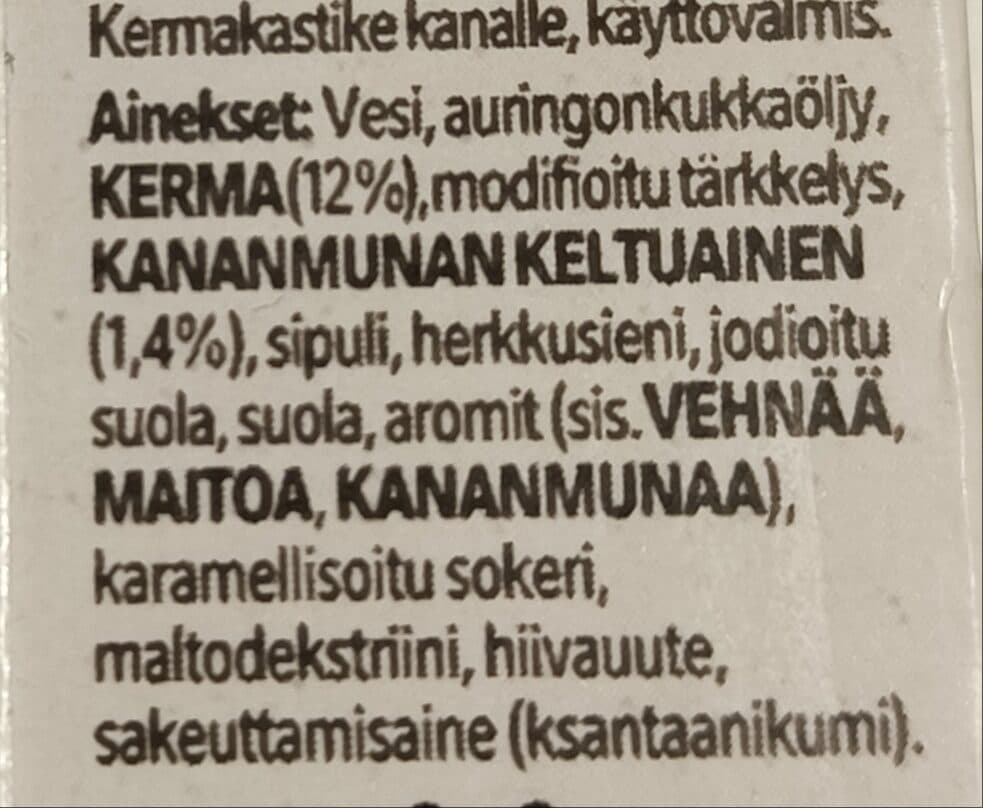 Maggi Valmiskastike Kermakastike Kanalle packshot