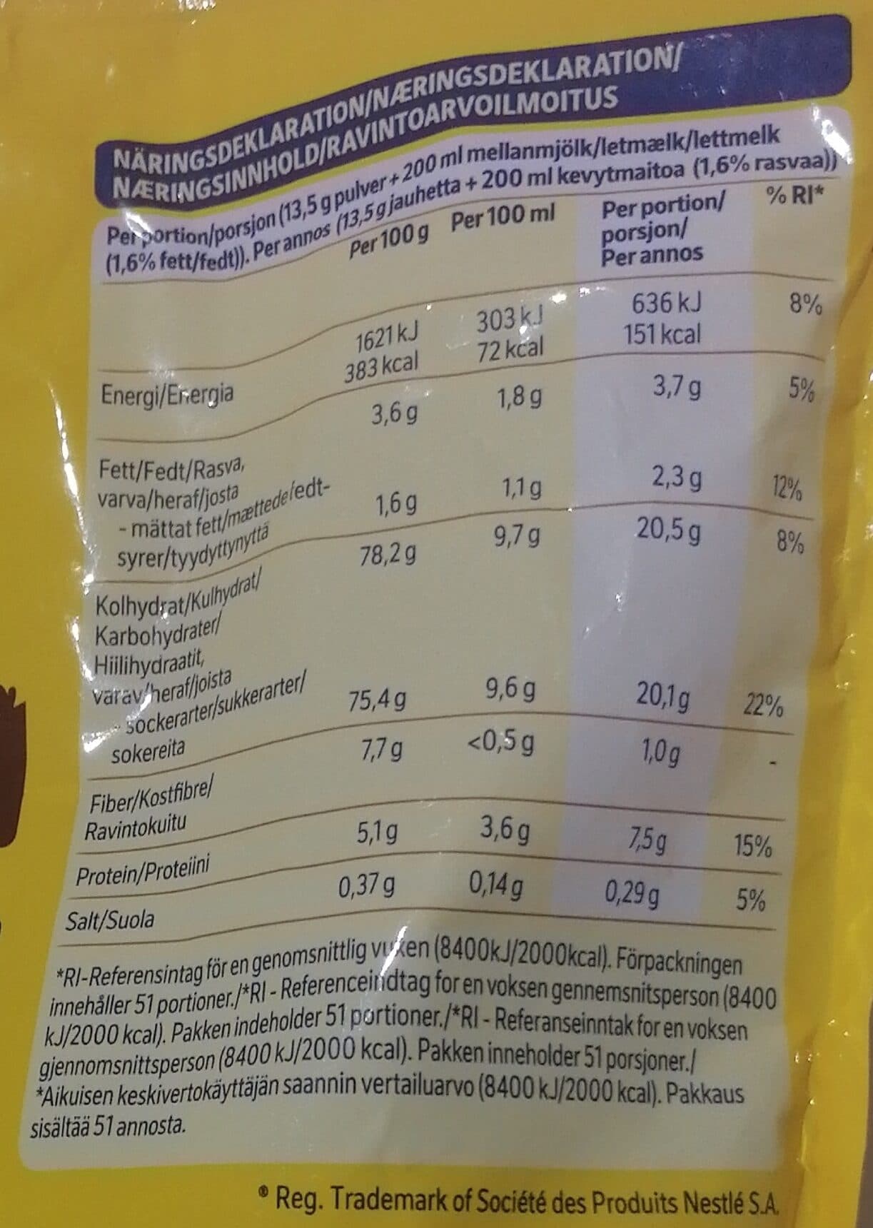 Nestlé Nesqiuk Family Pack packshot