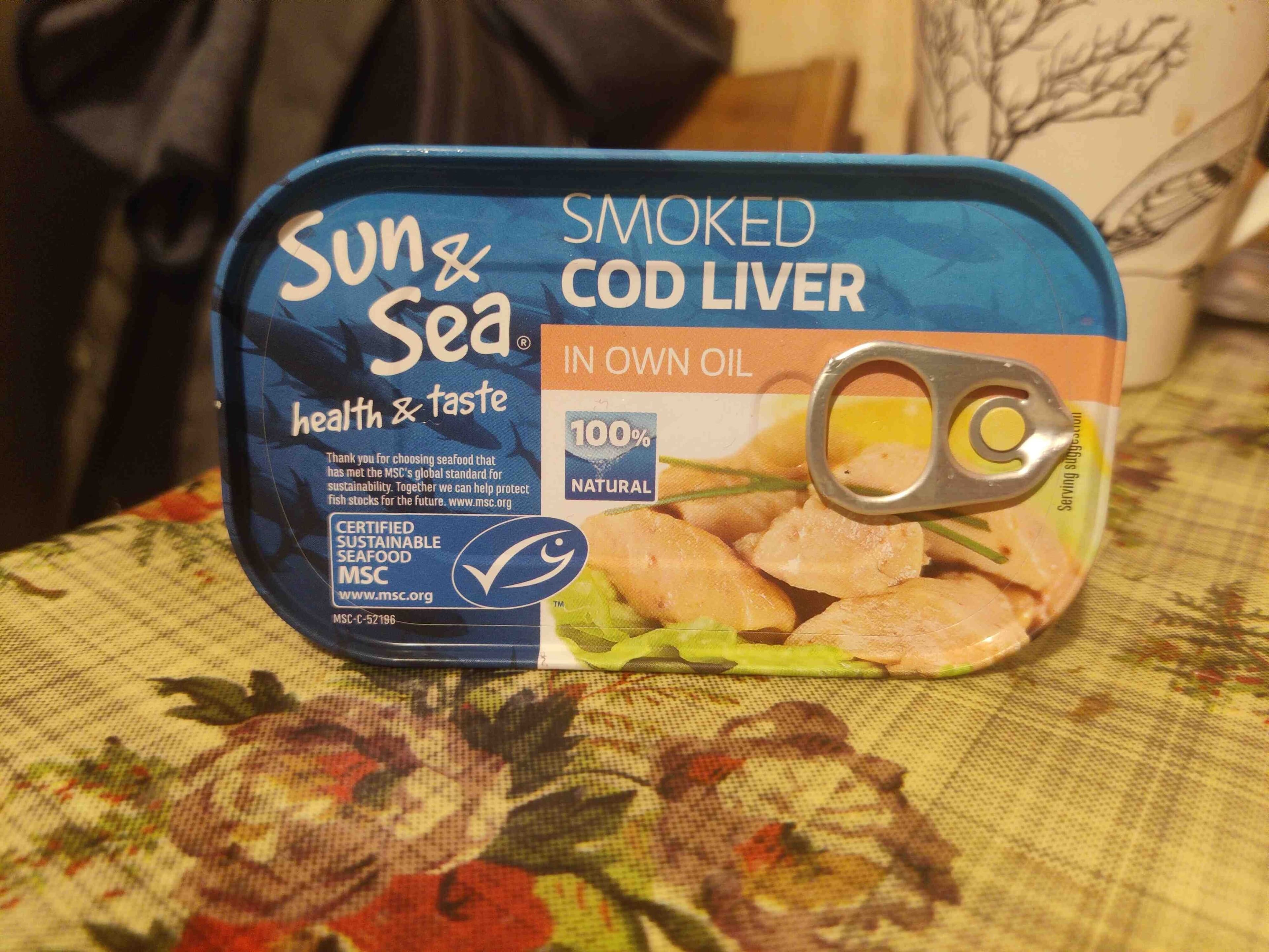 Sea & Sun Smoked cod liver packshot