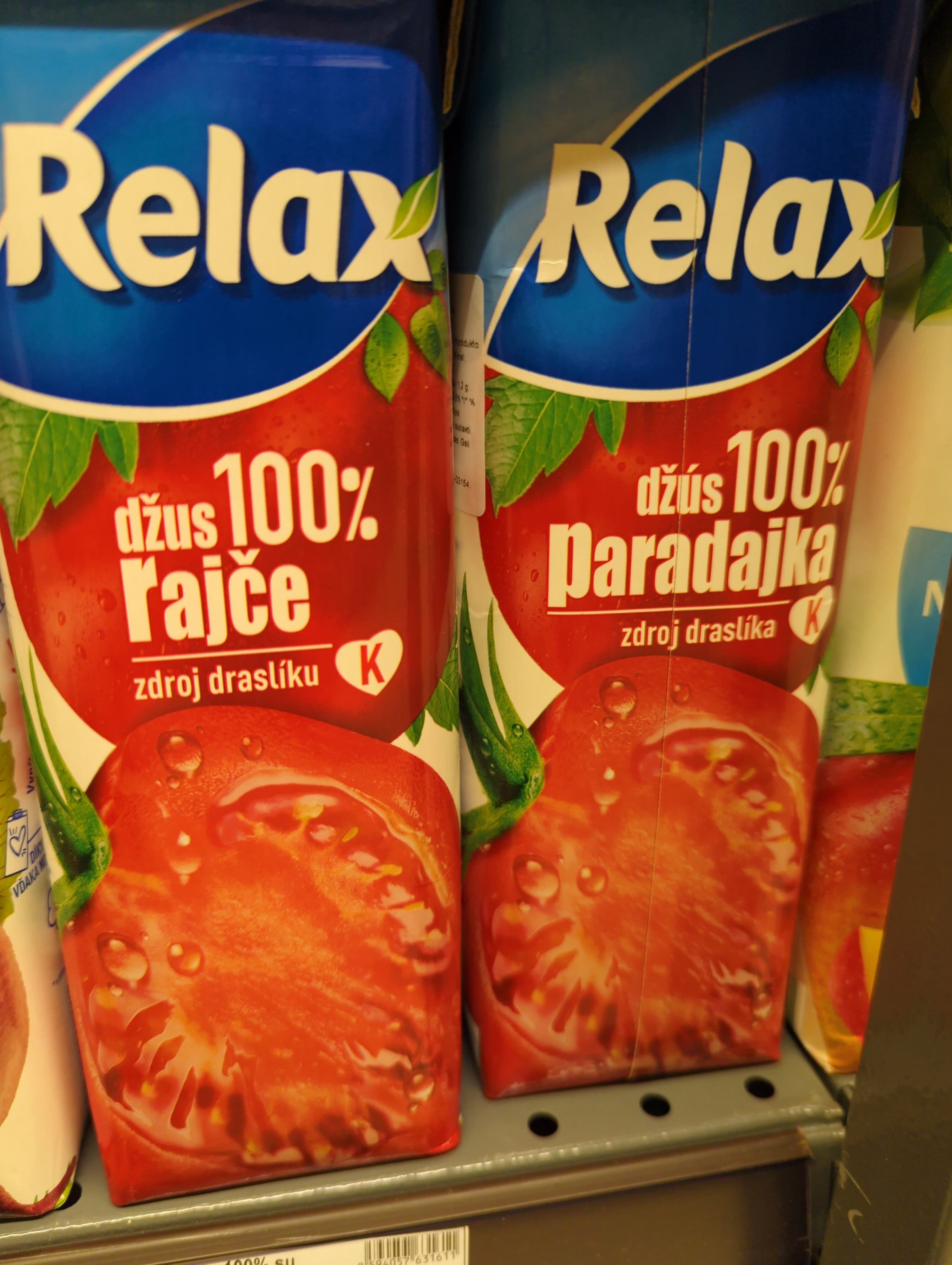 Relax džus 100% rajče packshot