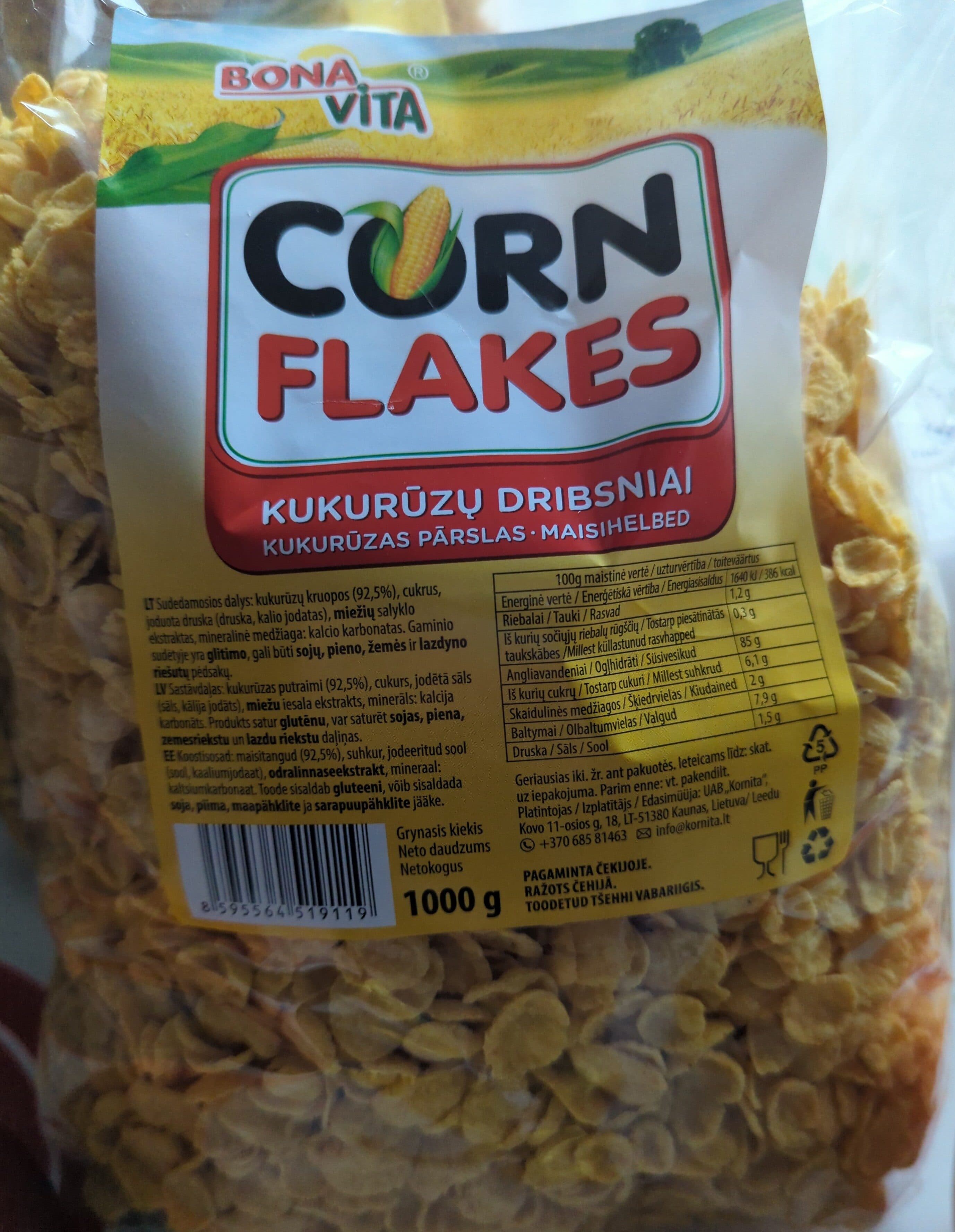 Bona vita Kukurūzų dribsniai packshot