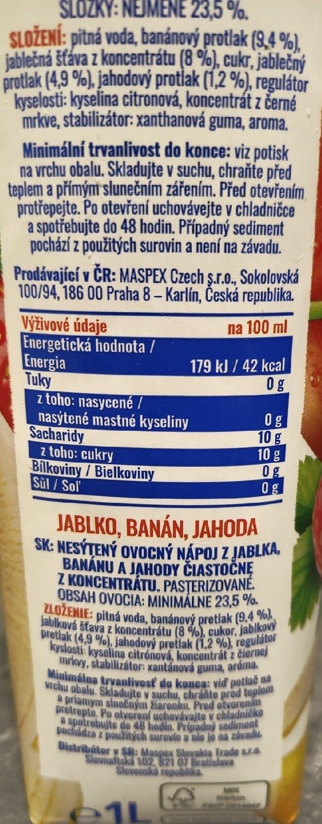 Relax jablko banán jahoda packshot