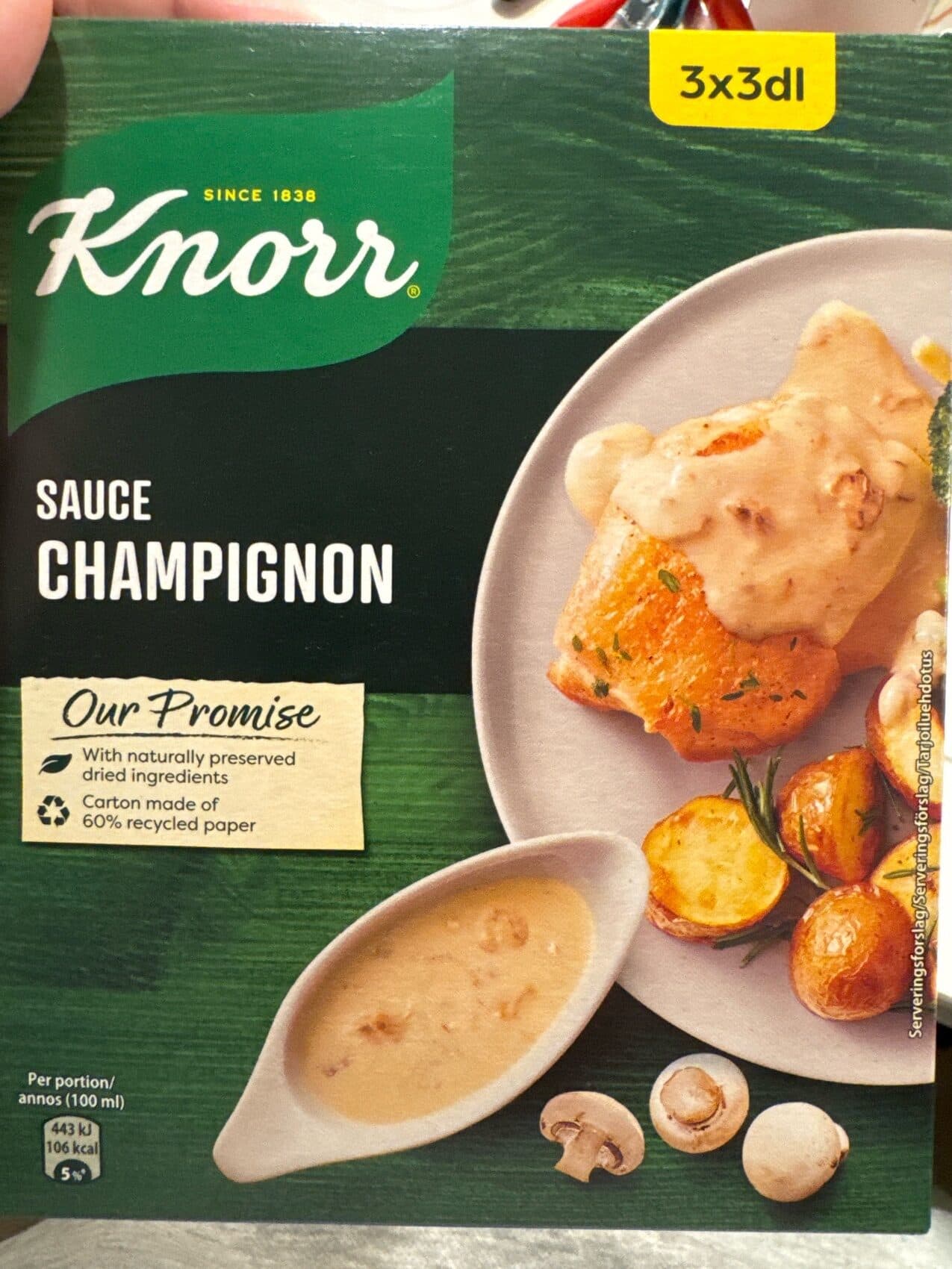 UNILEVER NORGE AS Knorr Sjampinjongsaus 3pk packshot