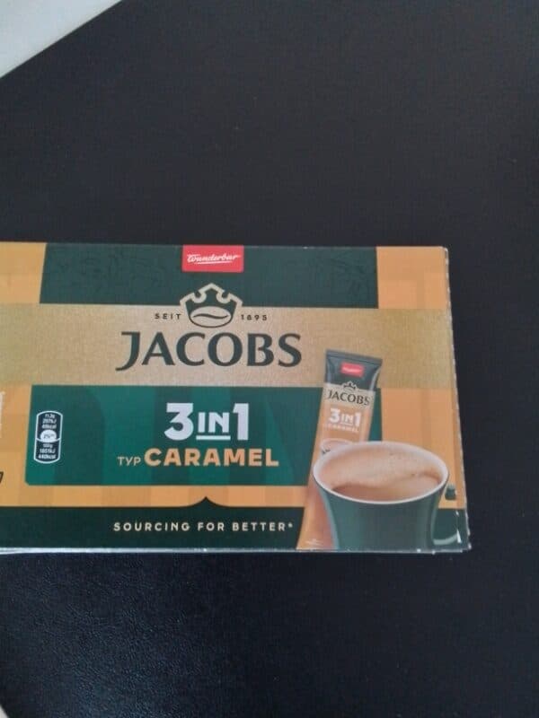Jacobs 3 in 1 Coffee With Caramel packshot