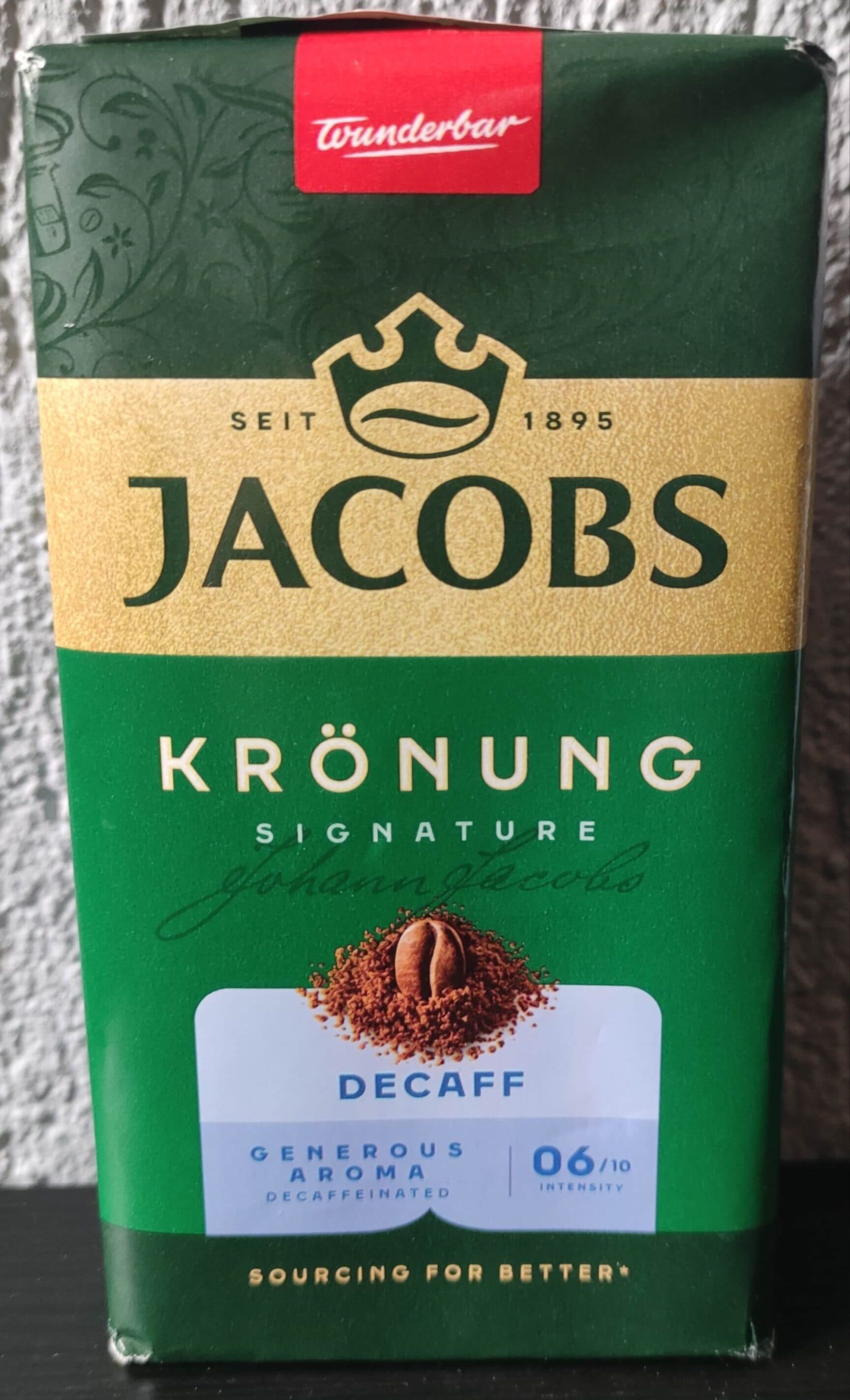 Jacobs Kronung signature decaff packshot