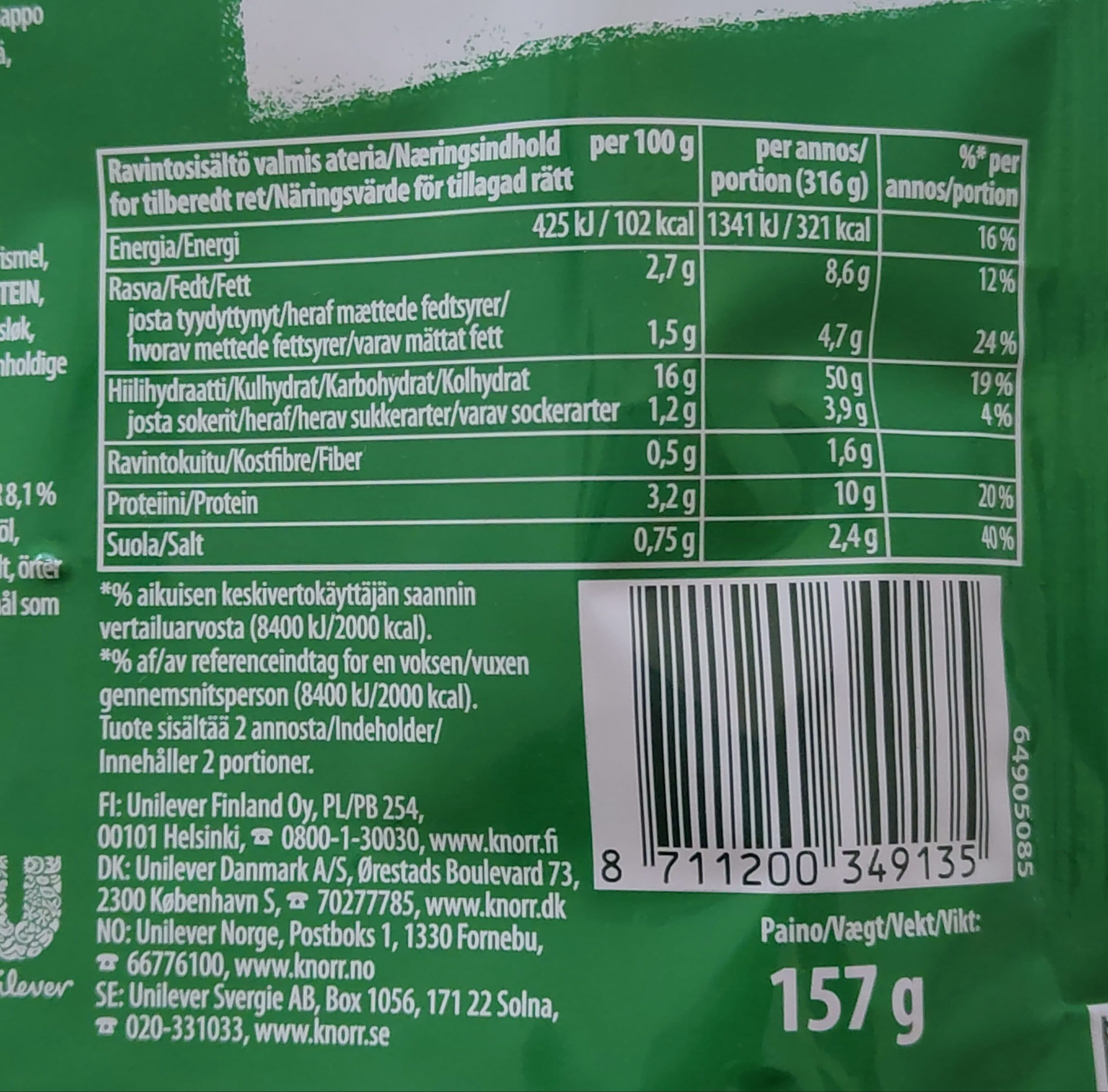 Knorr Formaggio with herbs and cheese (cooked) packshot