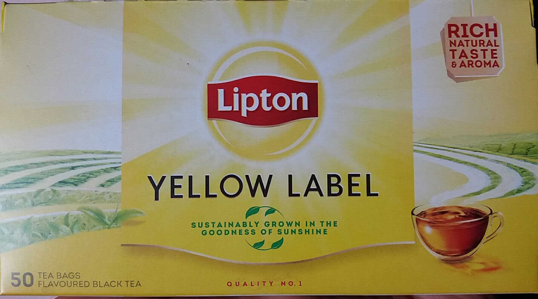 Unilever Flavoured black tea, 50 tea bags packshot
