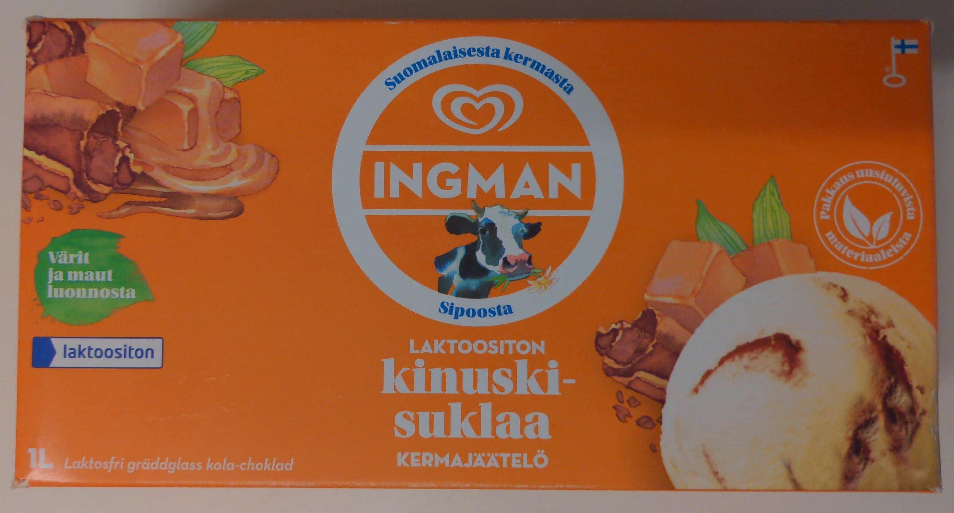 Ingman Kinuski-suklaa kermajäätelö packshot