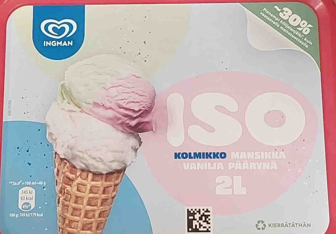 Ingman Iso Kolmikko Mansikka Vanilja Päärynä packshot