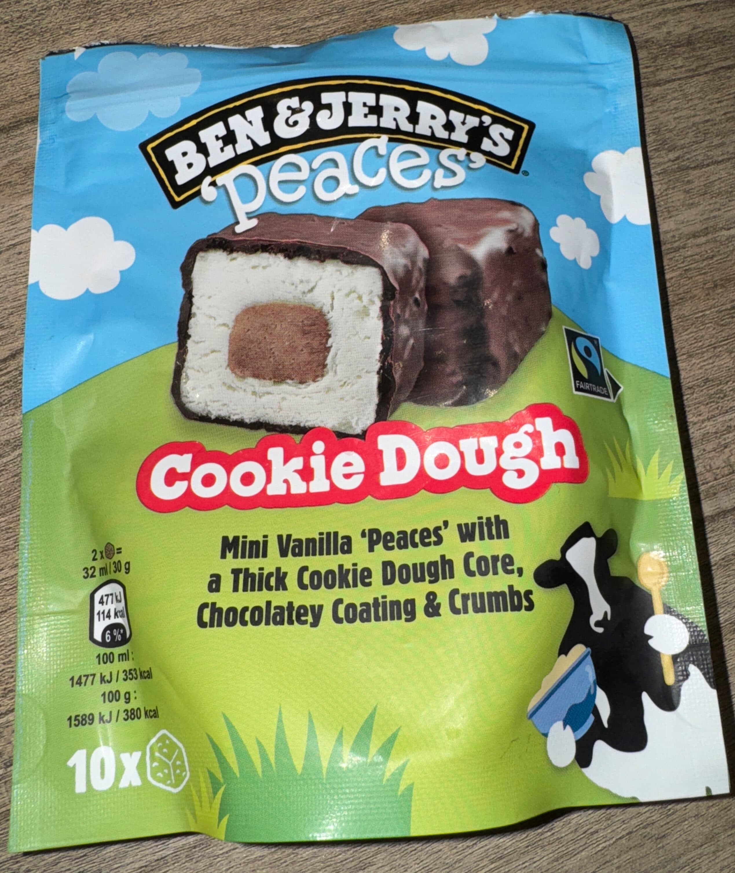 Ben & Jerry’s Cookie Dough "Peaces" packshot