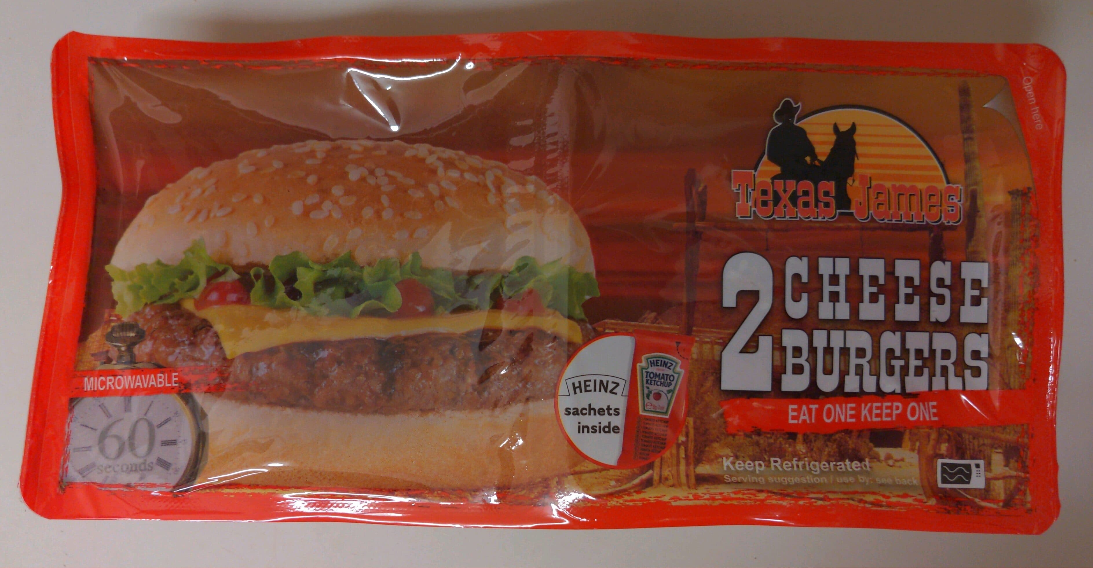 Texas James Cheese burgers packshot