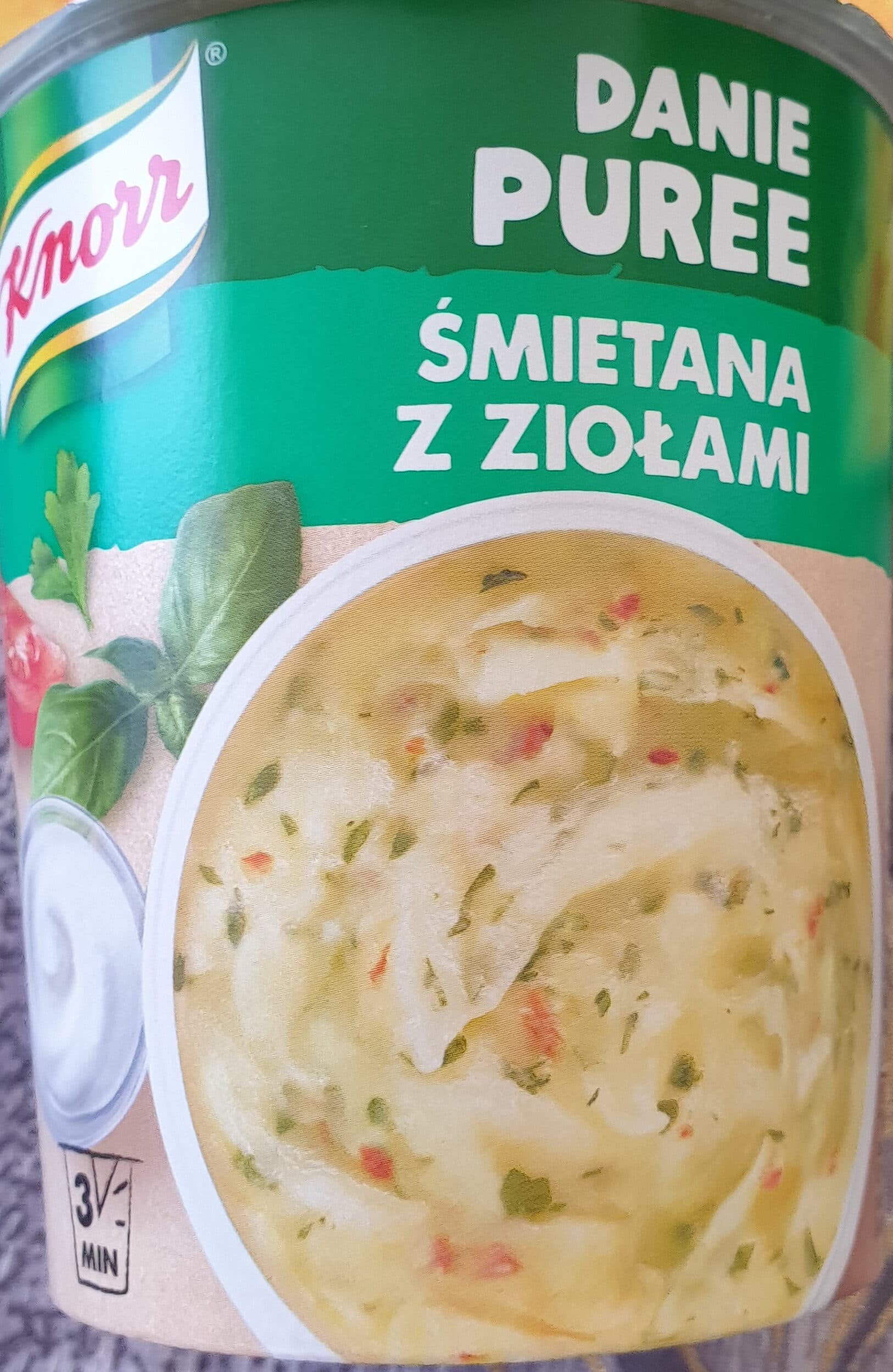 Knorr Danie Pure, Śmietana z ziołami packshot