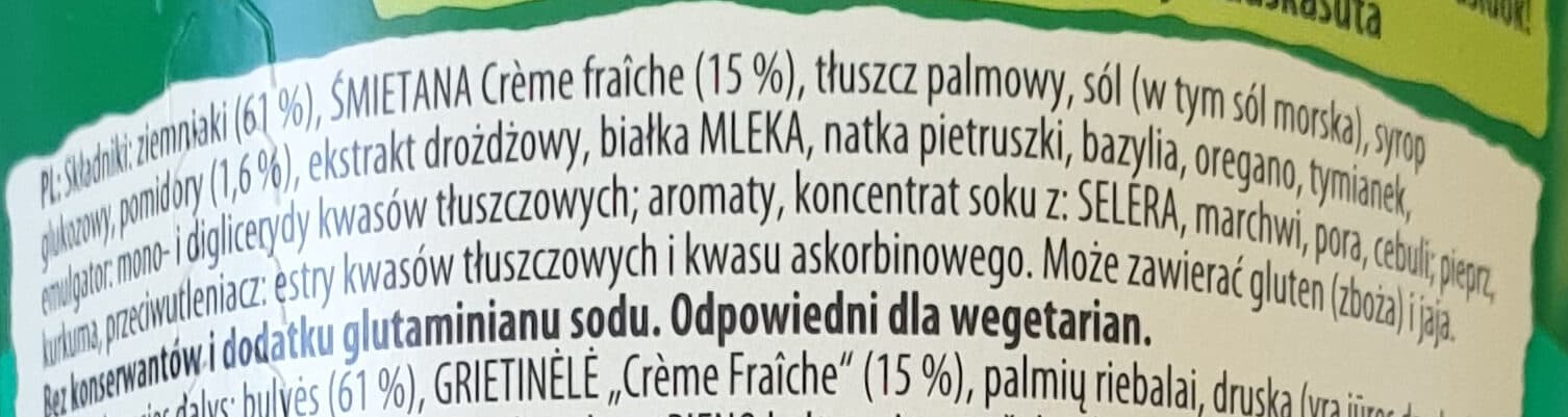 Knorr Danie Pure, Śmietana z ziołami packshot