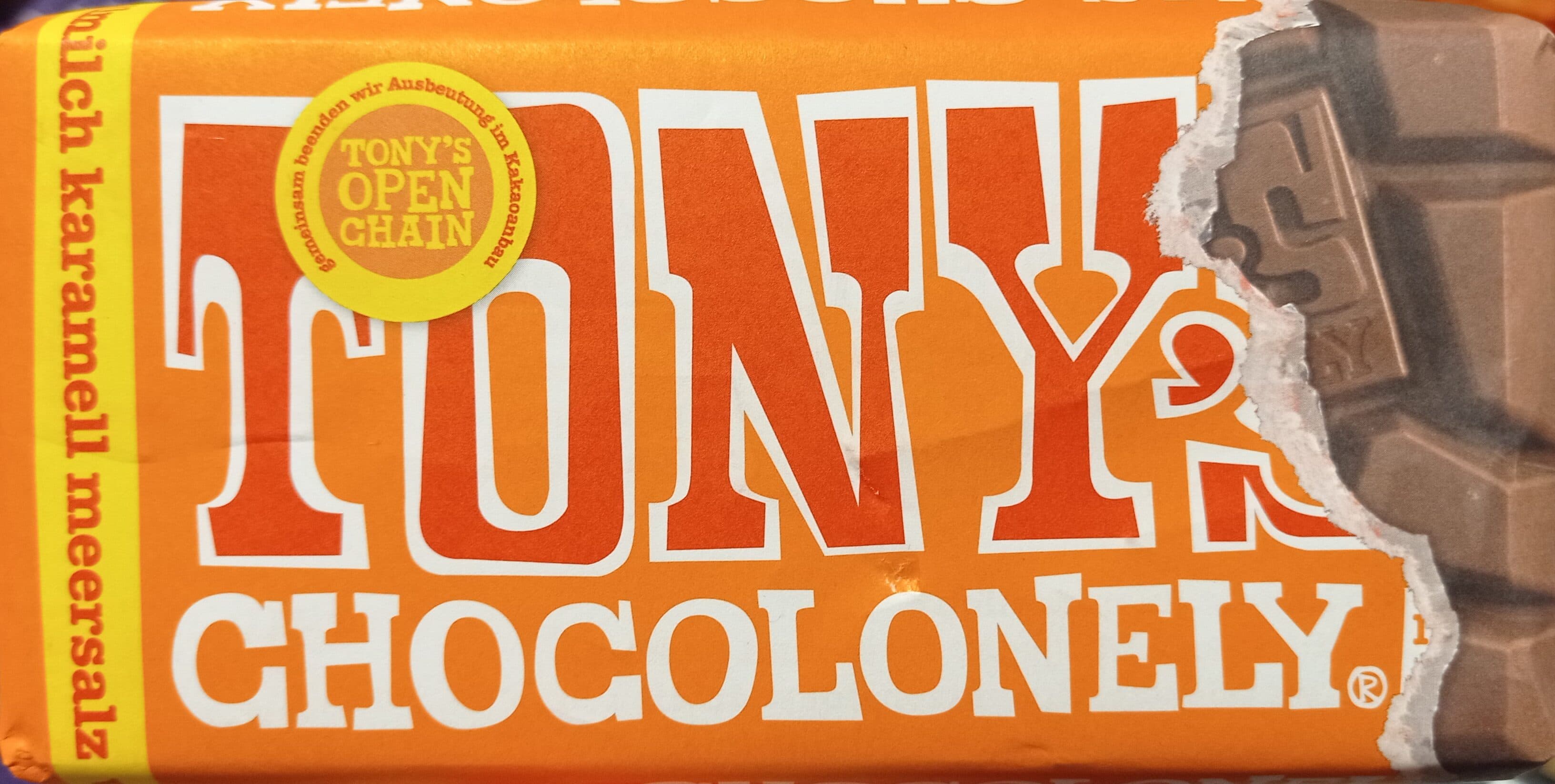 Tony's Chocolonely Chocolonely Salted Caramel packshot