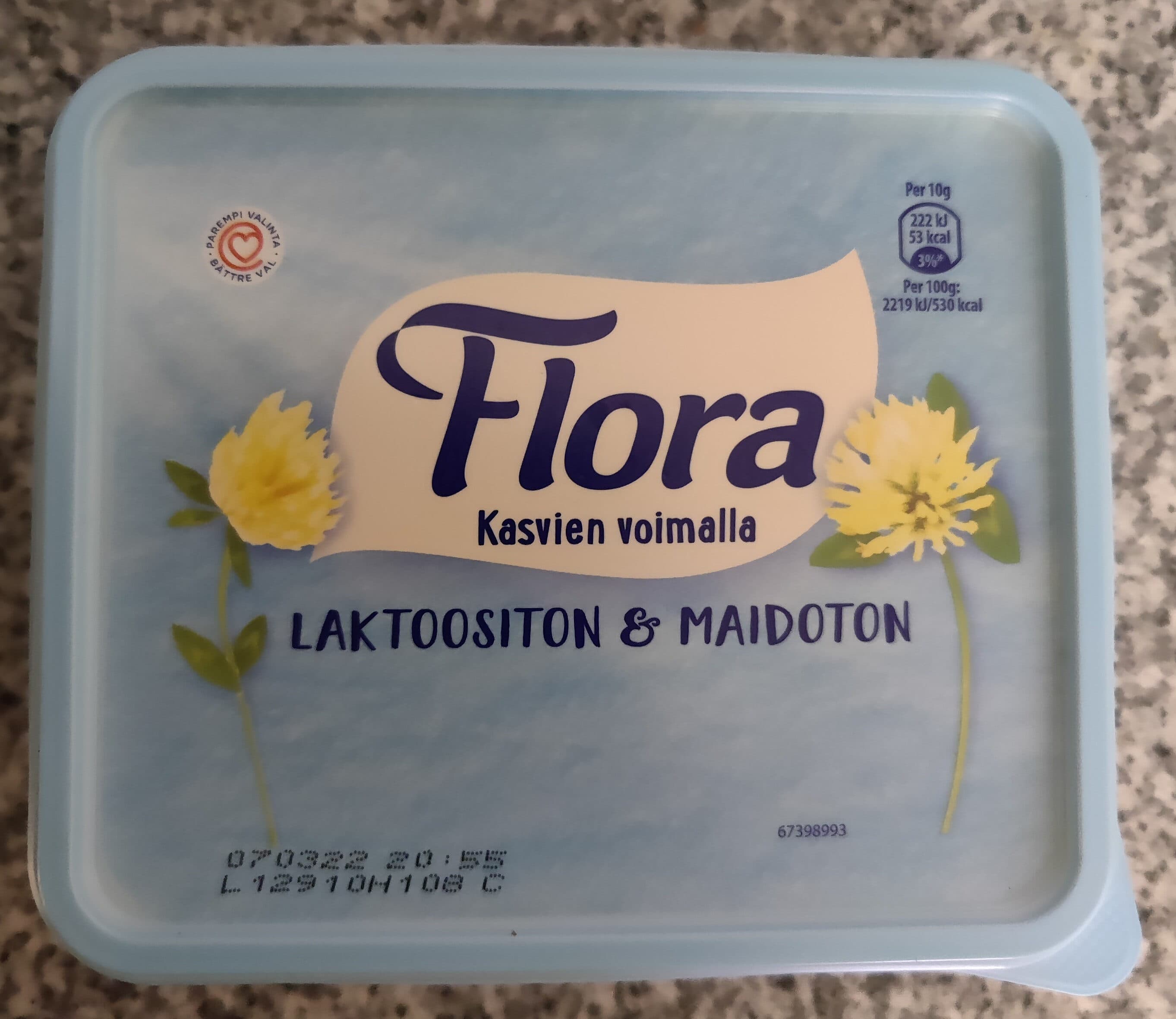 Flora Flora laktoositon ja maidoton packshot