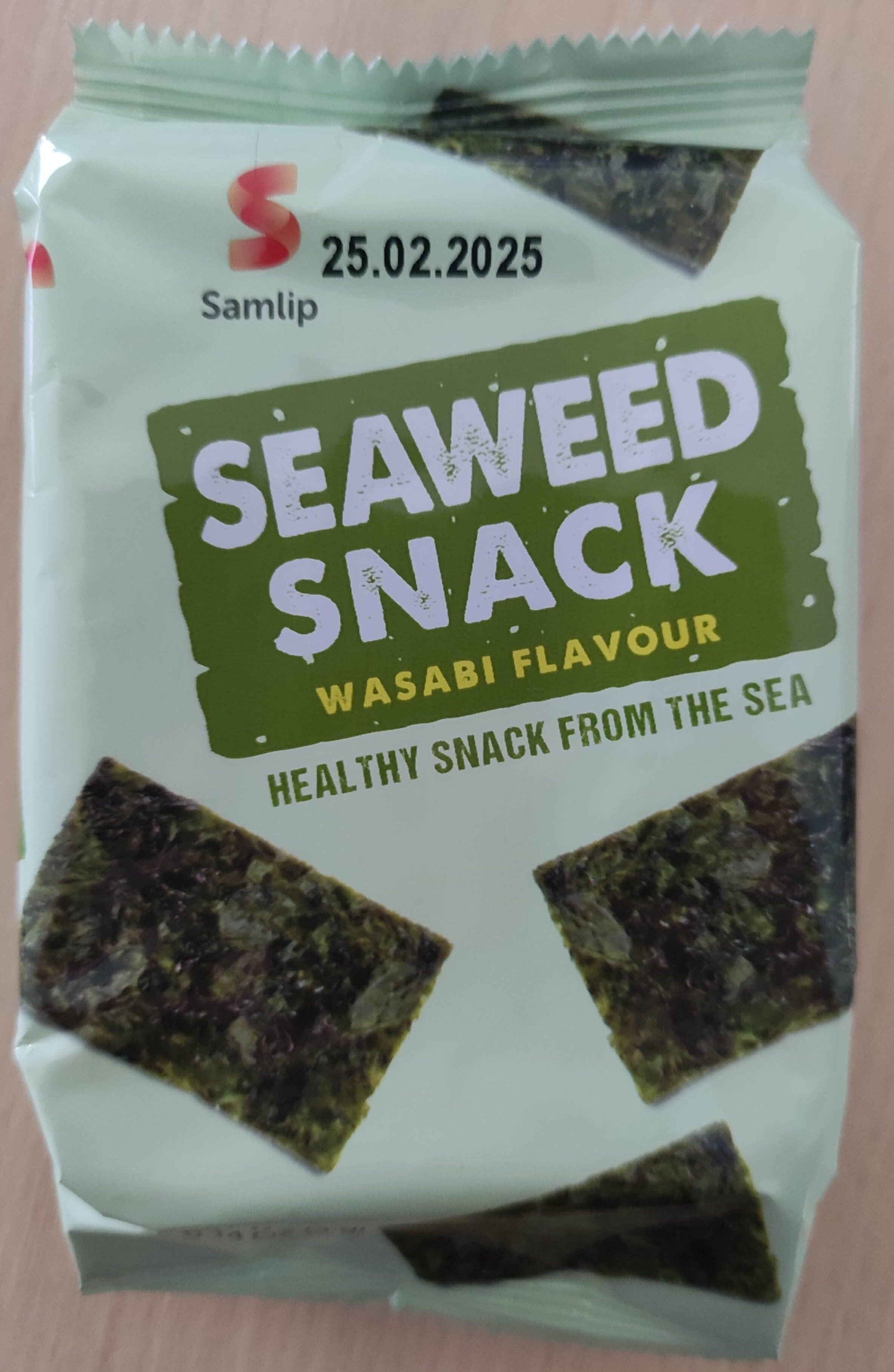 Samlip Seaweed snack Wasabi flavour packshot