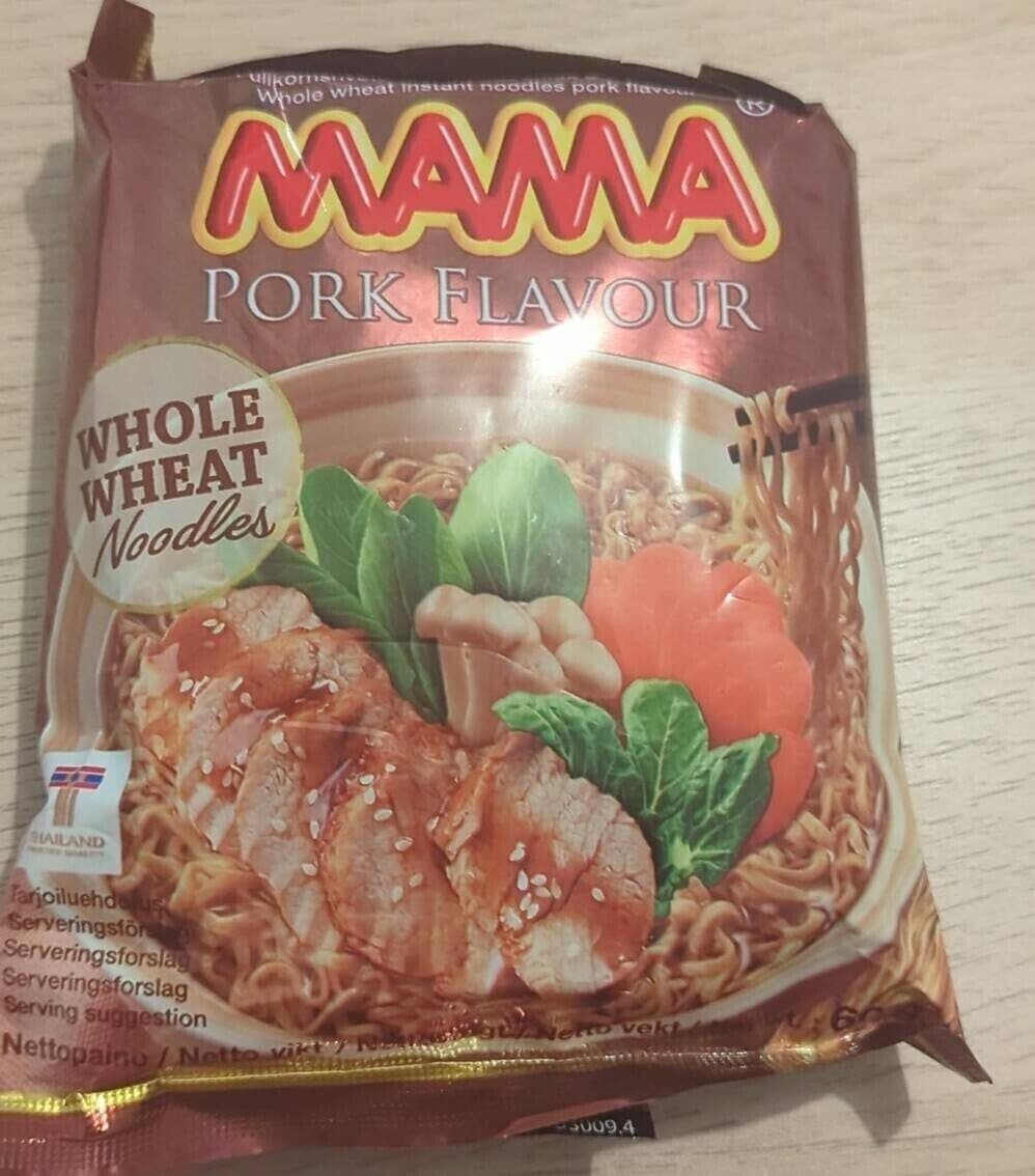 Mama Pork Flavour Whole Wheat Noodle packshot