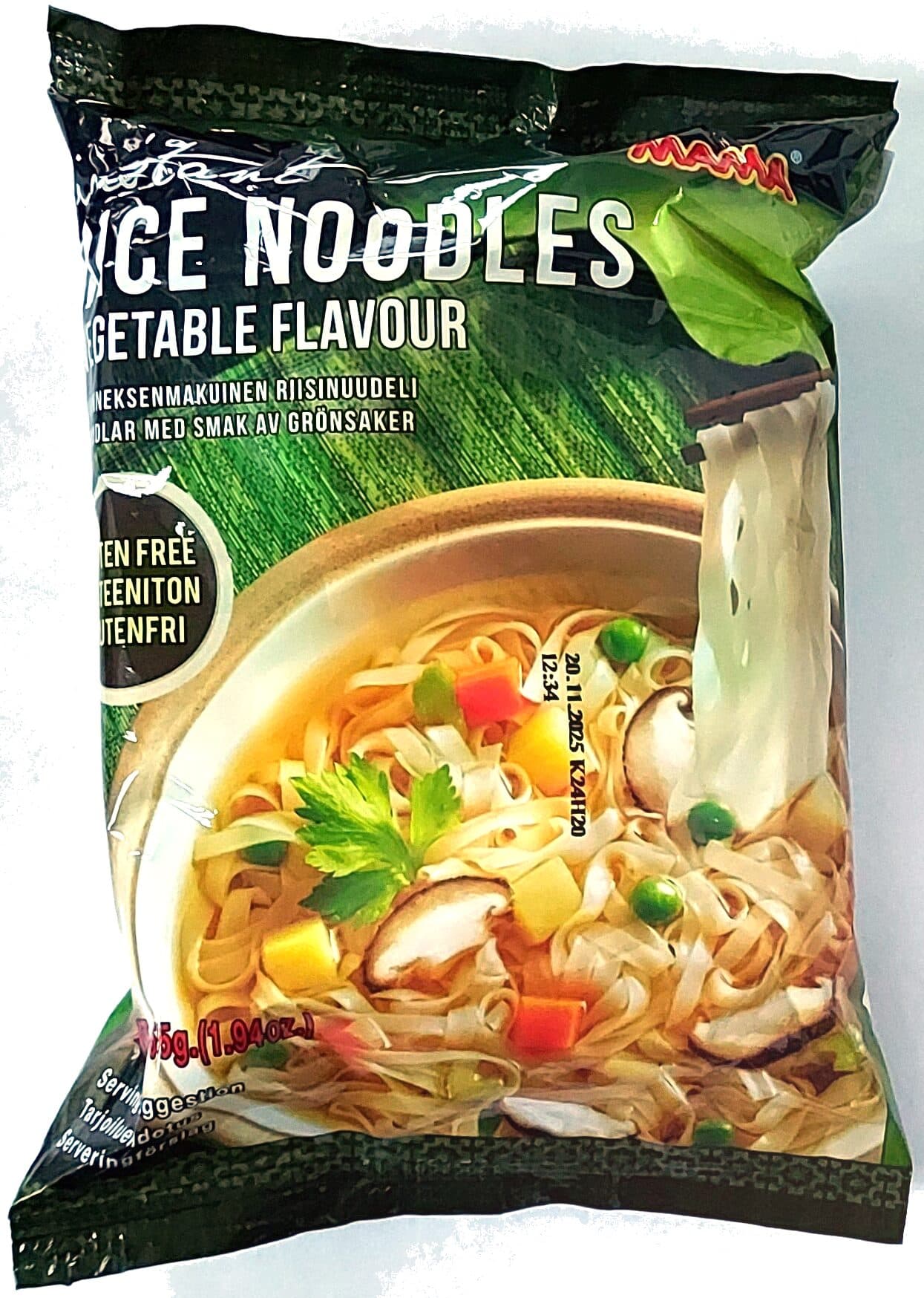 MAMA instant rice noodles vegetable flavour packshot