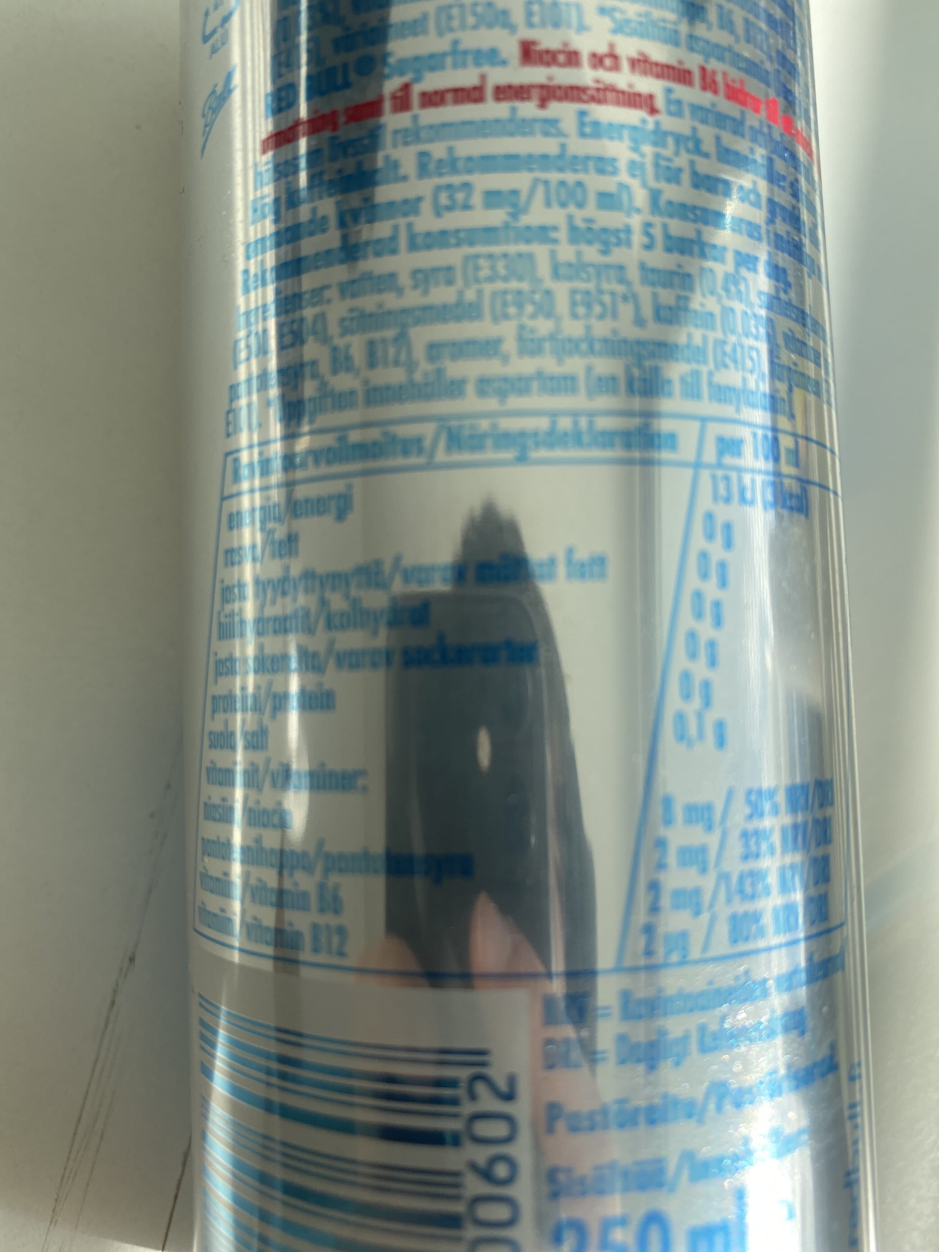 Red Bull Red Bull sugar free packshot