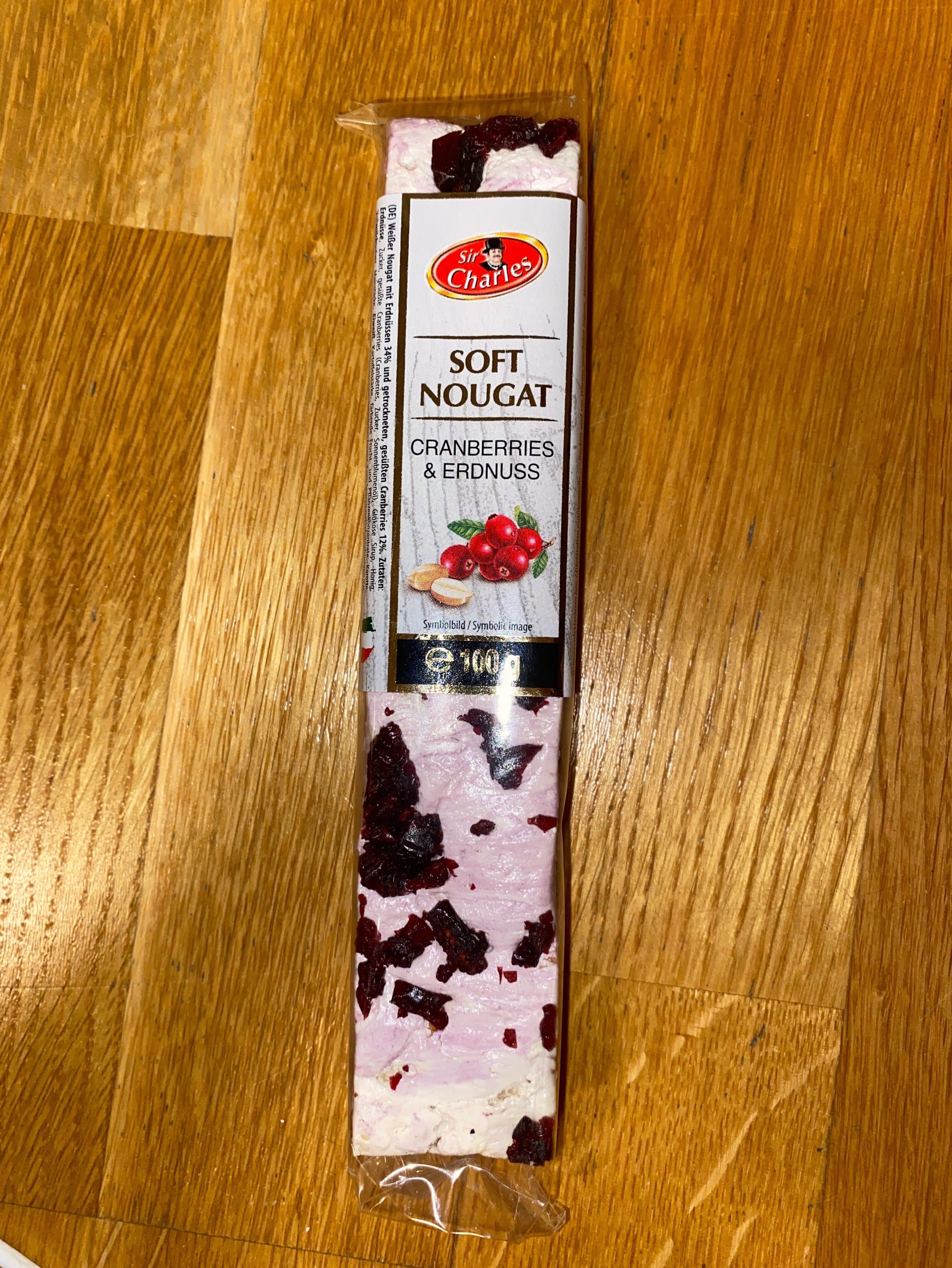 Sir Charles soft nougat cranberries & erdnuss packshot