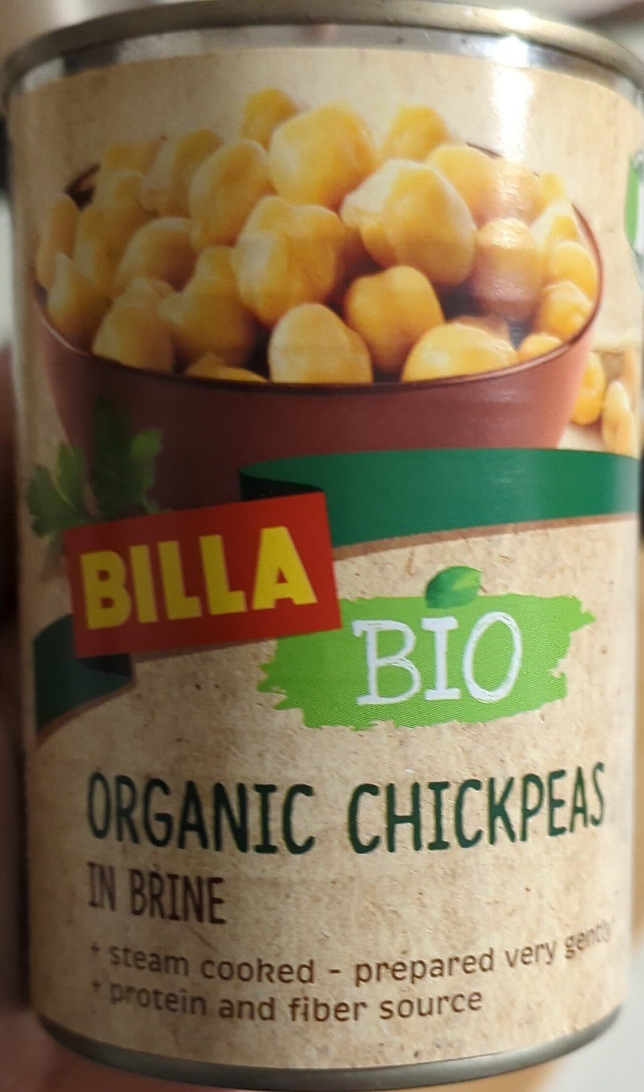 billa bio organic chickpeas packshot