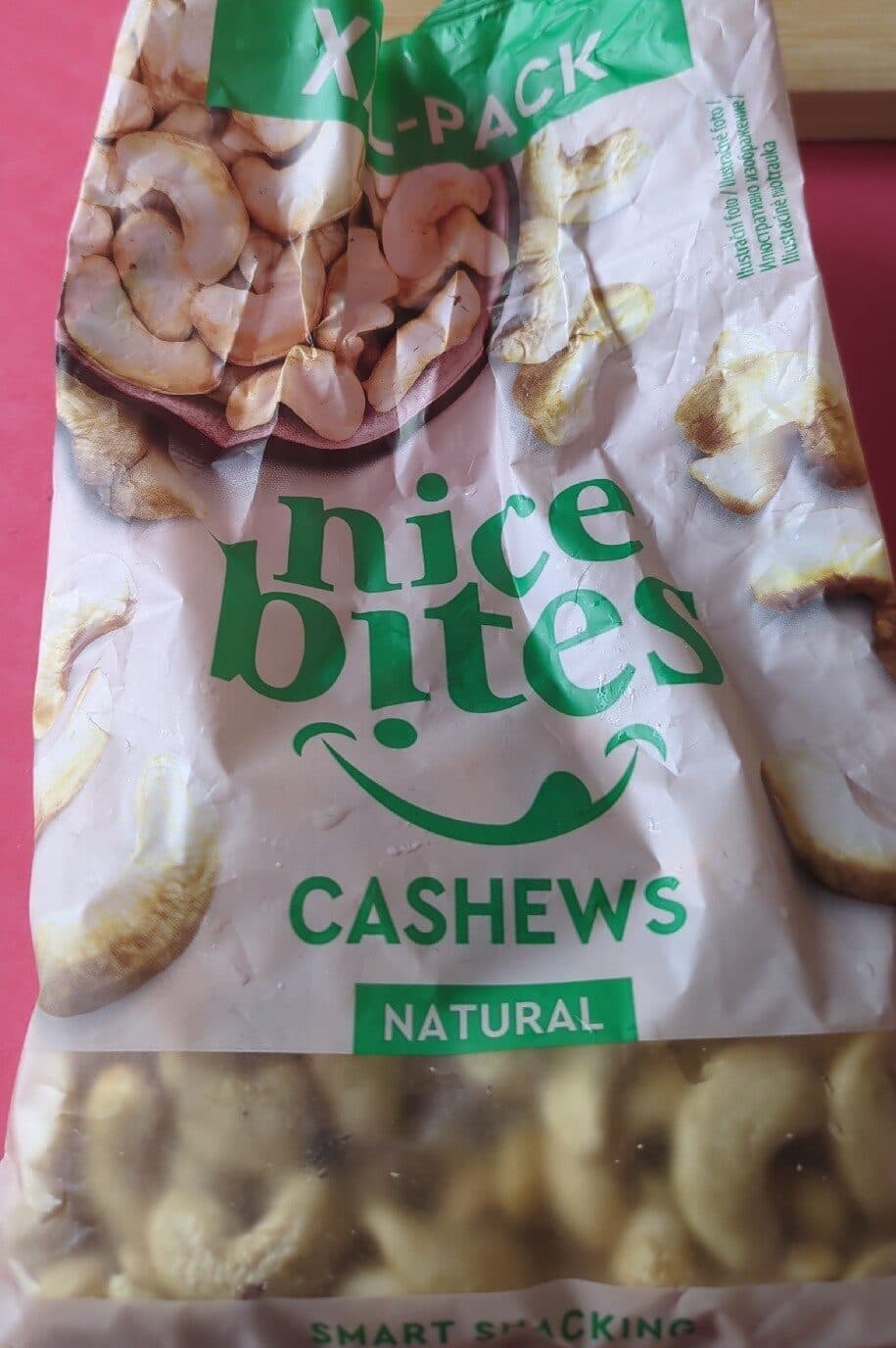 Nice Bites Cashews, Unsalted packshot