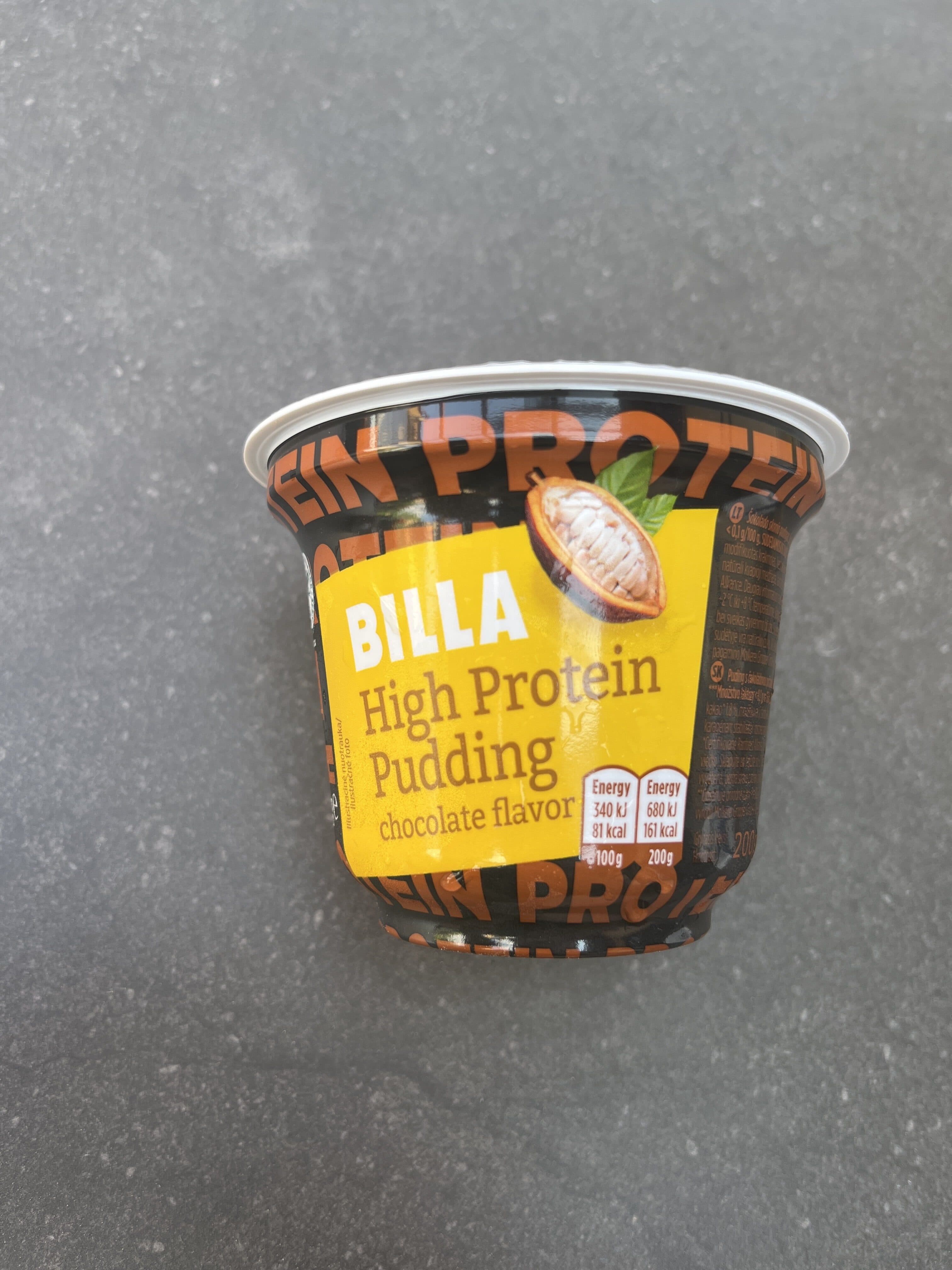Billa High Protein Pudding Chocolate Flavor packshot